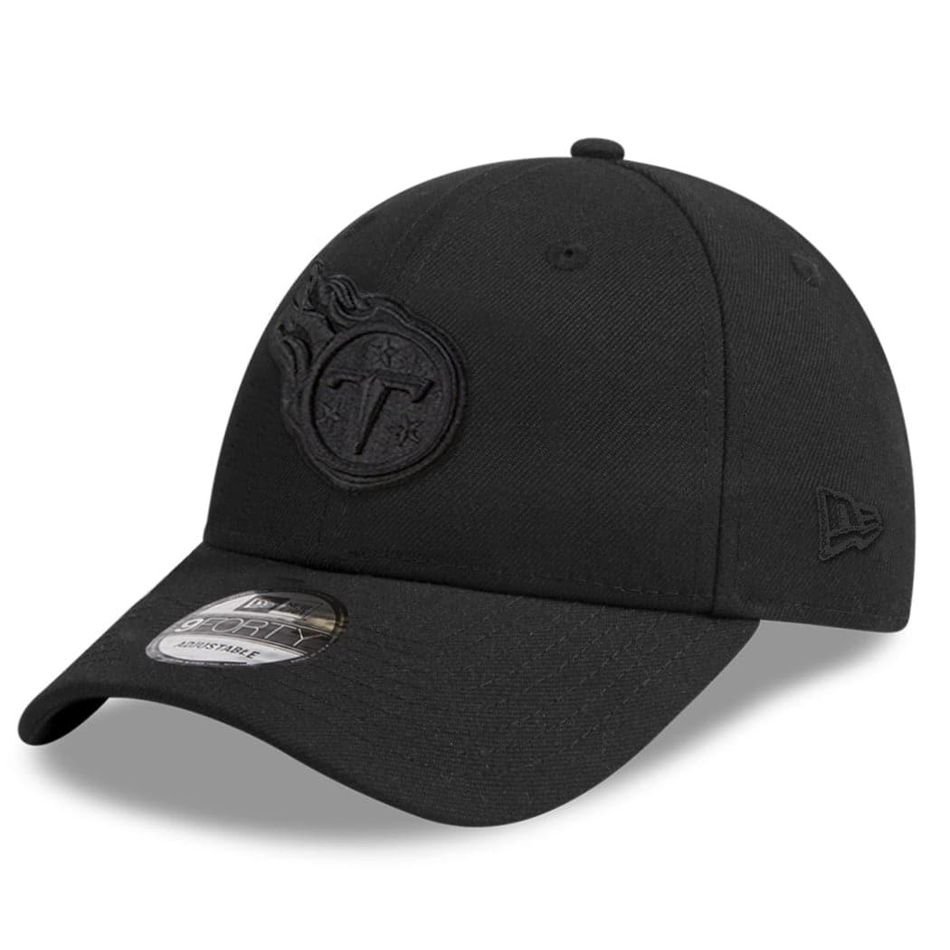 New Era Caps Tennessee Titans New Era NFL Black On Black 9FORTY Snapback Hat