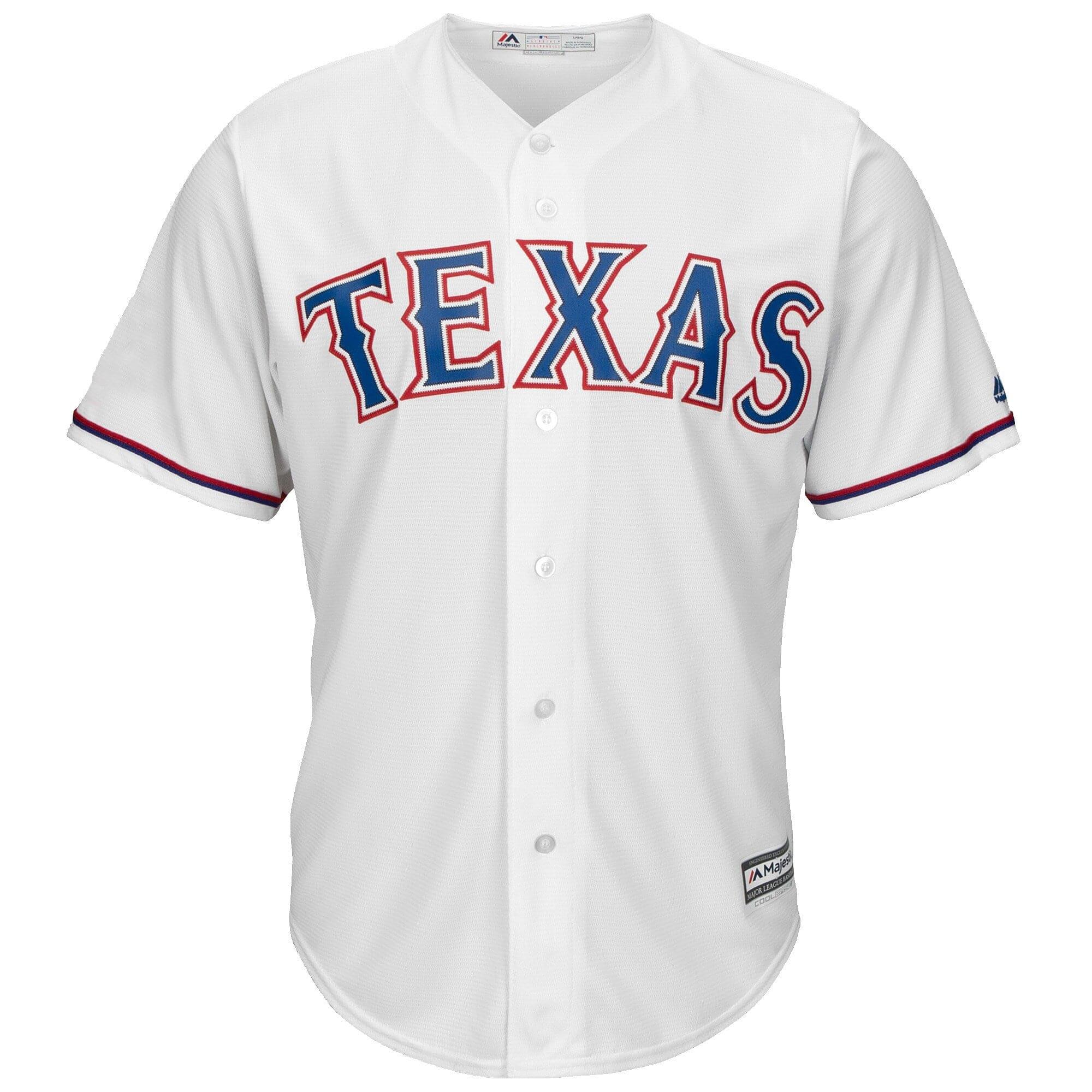 Majestic Athletic Jerseys Texas Rangers Majestic MLB Cool Base Replica Jersey - White