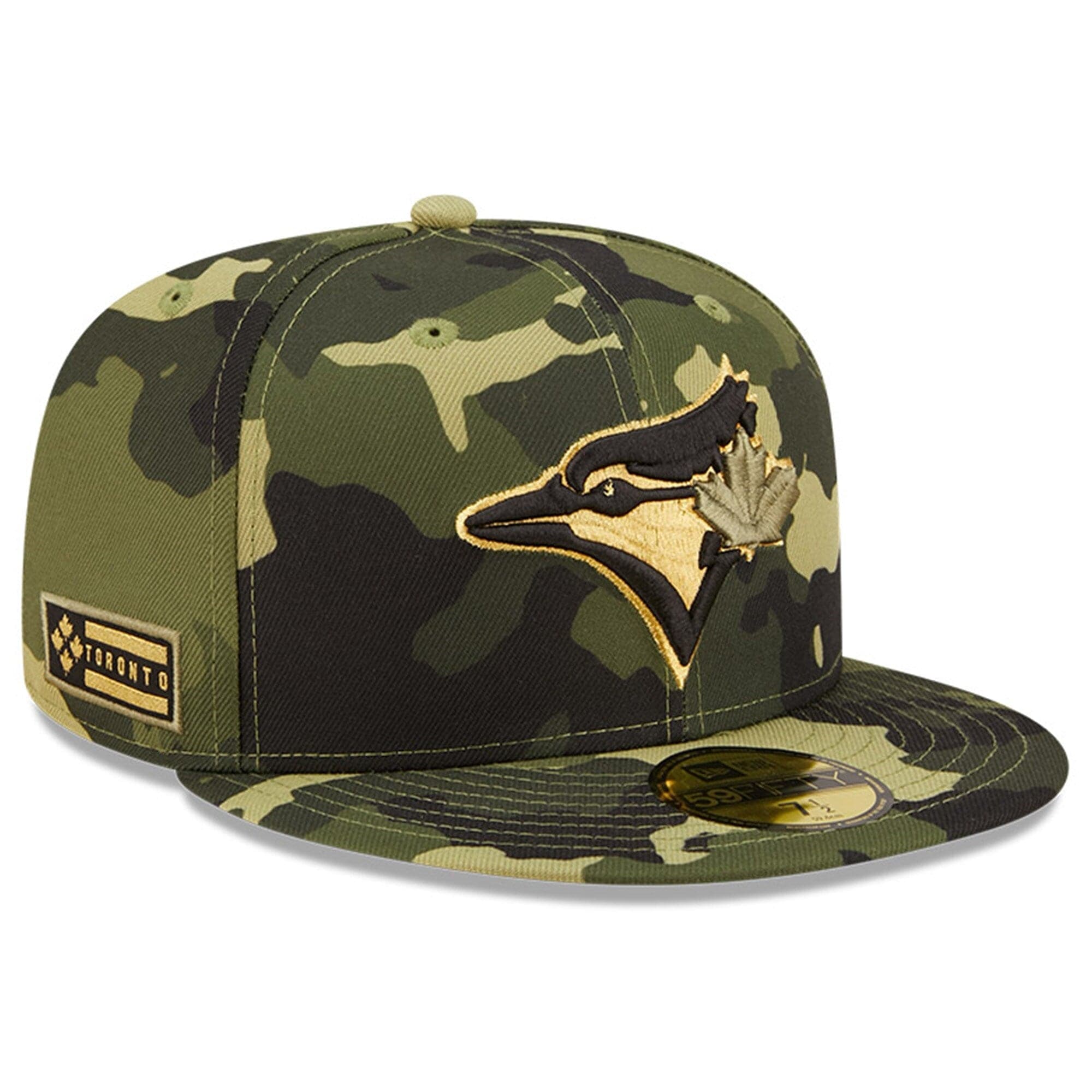 New Era Caps Toronto Blue Jays New Era MLB 2022 Armed Forces 59FIFTY Fitted Hat - Camo