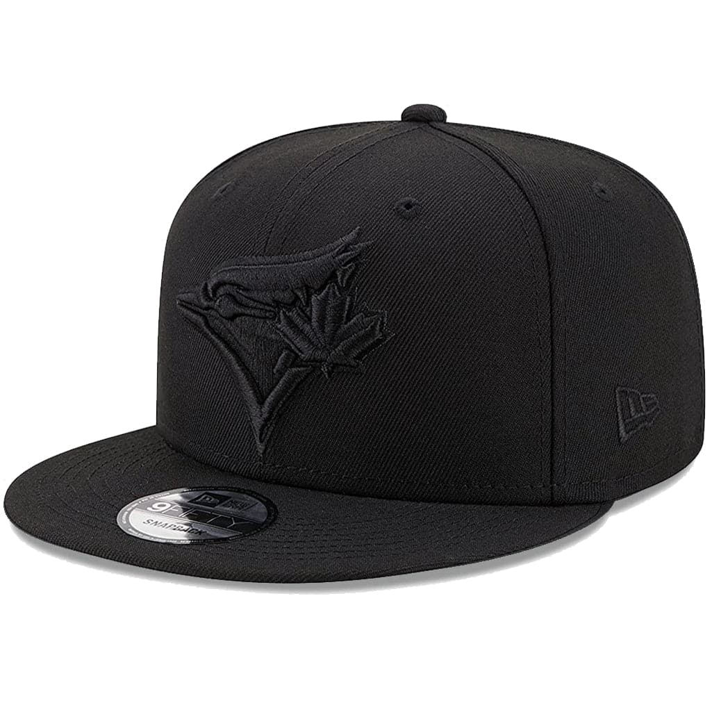 New Era Caps Toronto Blue Jays New Era MLB Black On Black 9FIFTY Snapback Hat