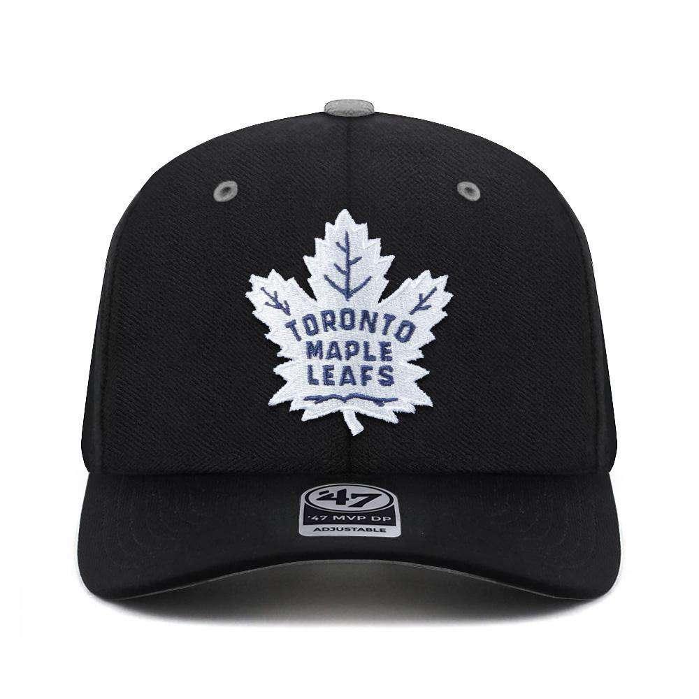47 Brand Caps Toronto Maple Leafs '47 NHL Team MVP DP Pre-Curved Snapback Hat - Black