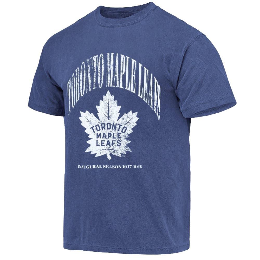 Majestic Athletic T-Shirts Toronto Maple Leafs Majestic NHL Crest Arch Vintage T-Shirt - Faded Navy