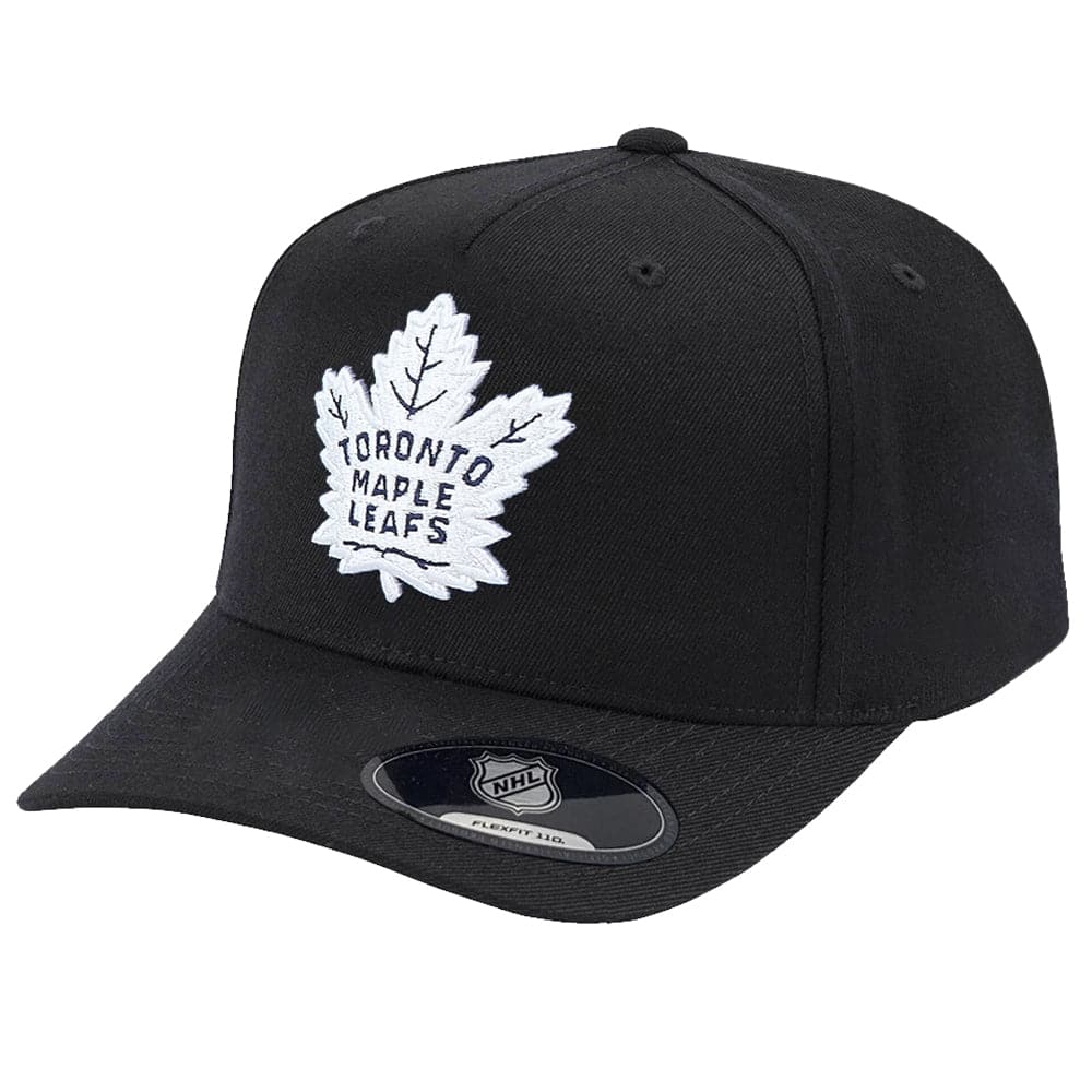 NHL Branded Caps Toronto Maple Leafs NHL Team Logo 110 Curve Snapback Hat - Black