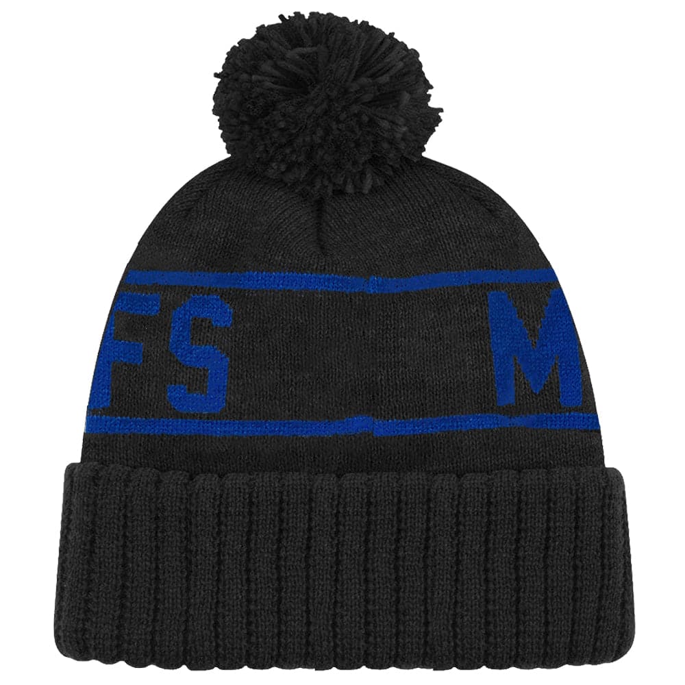 NHL Branded Beanies Toronto Maple Leafs NHL Team Stripe Pom Knit Beanie - Black