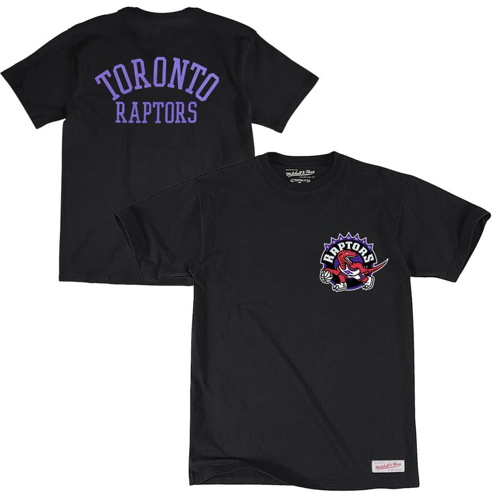 Mitchell And Ness T-Shirts Toronto Raptors Mitchell & Ness NBA Arch Wordmark T-Shirt - Black
