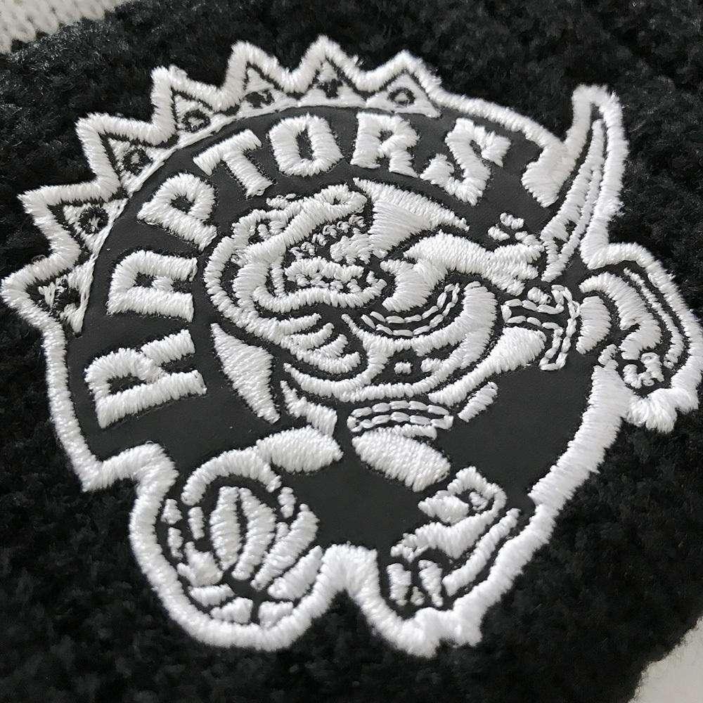 Mitchell And Ness Beanies Toronto Raptors Mitchell & Ness NBA Black & White HWC High 5 Knit Beanie