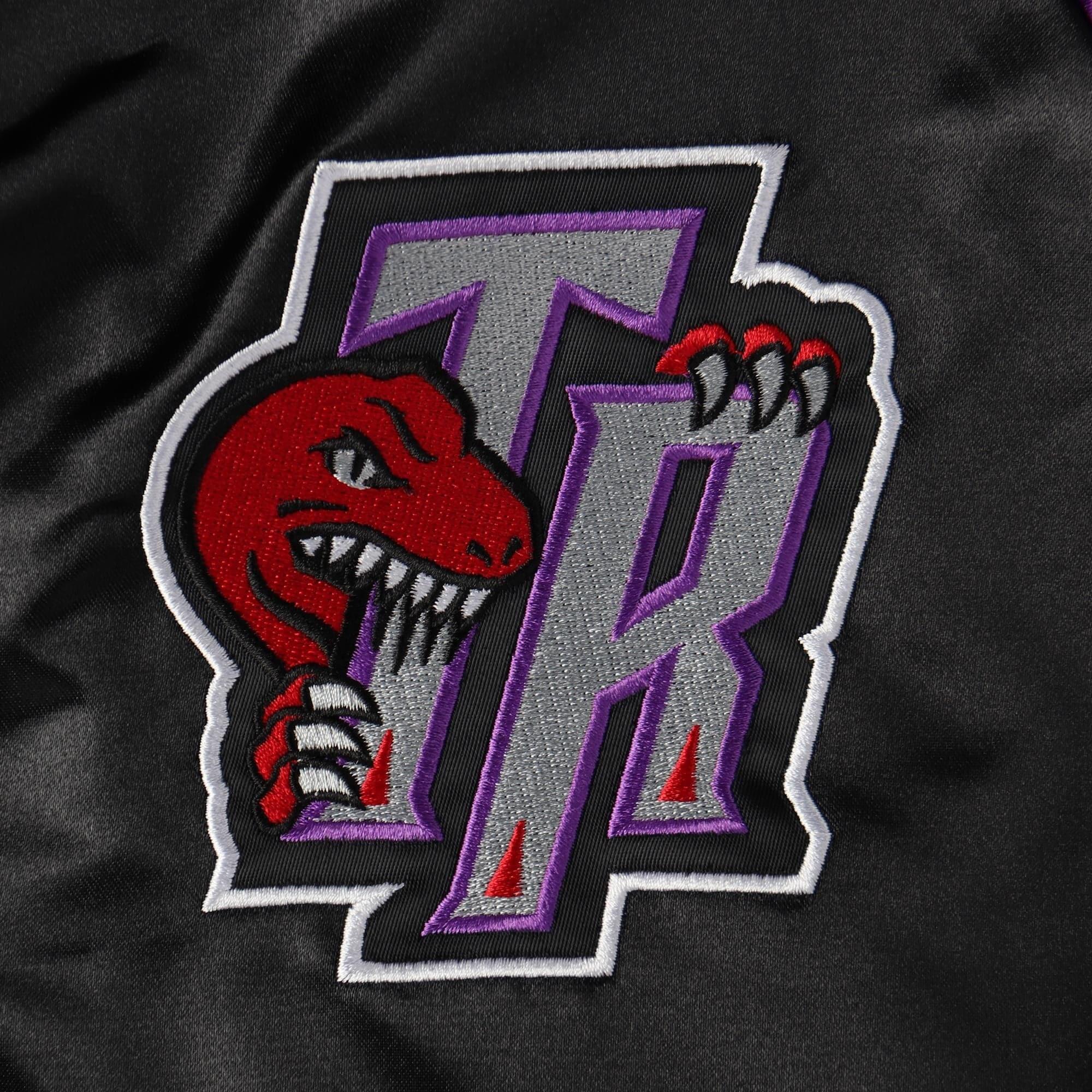 Mitchell And Ness Jackets Toronto Raptors Mitchell & Ness NBA Colour Blocked Satin Jacket - Black