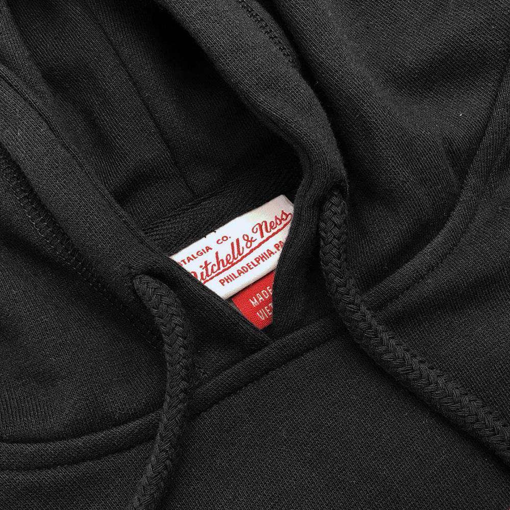 Mitchell And Ness Jumpers Toronto Raptors Mitchell & Ness NBA Distressed Logo Hoodie Jumper - Black