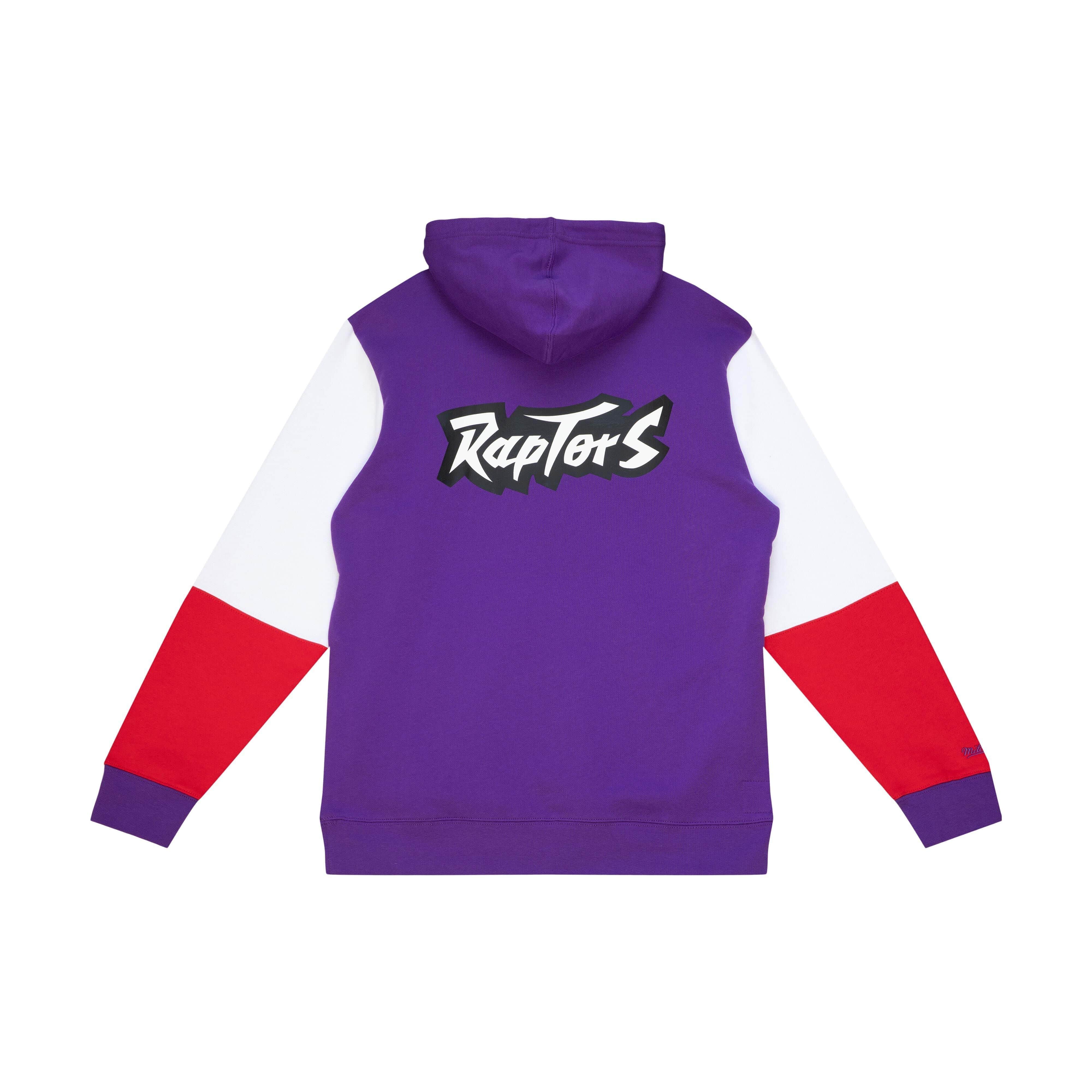 Mitchell And Ness Jumpers Toronto Raptors Mitchell & Ness NBA Fusion Fleece 2.0 Hoodie Jumper - Purple