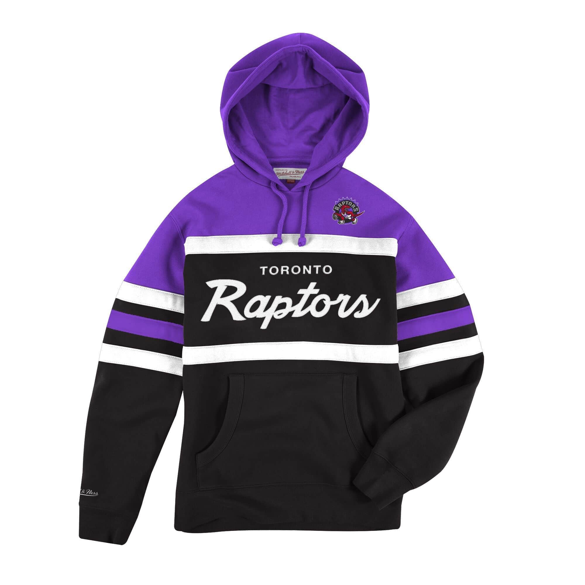 Mitchell And Ness Jumpers Toronto Raptors Mitchell & Ness NBA Head Coach Hoodie Jumper - Black