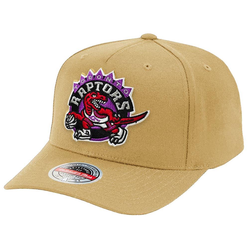 Mitchell And Ness Caps Toronto Raptors Mitchell & Ness NBA HWC Classic Red Snapback Hat - Camel