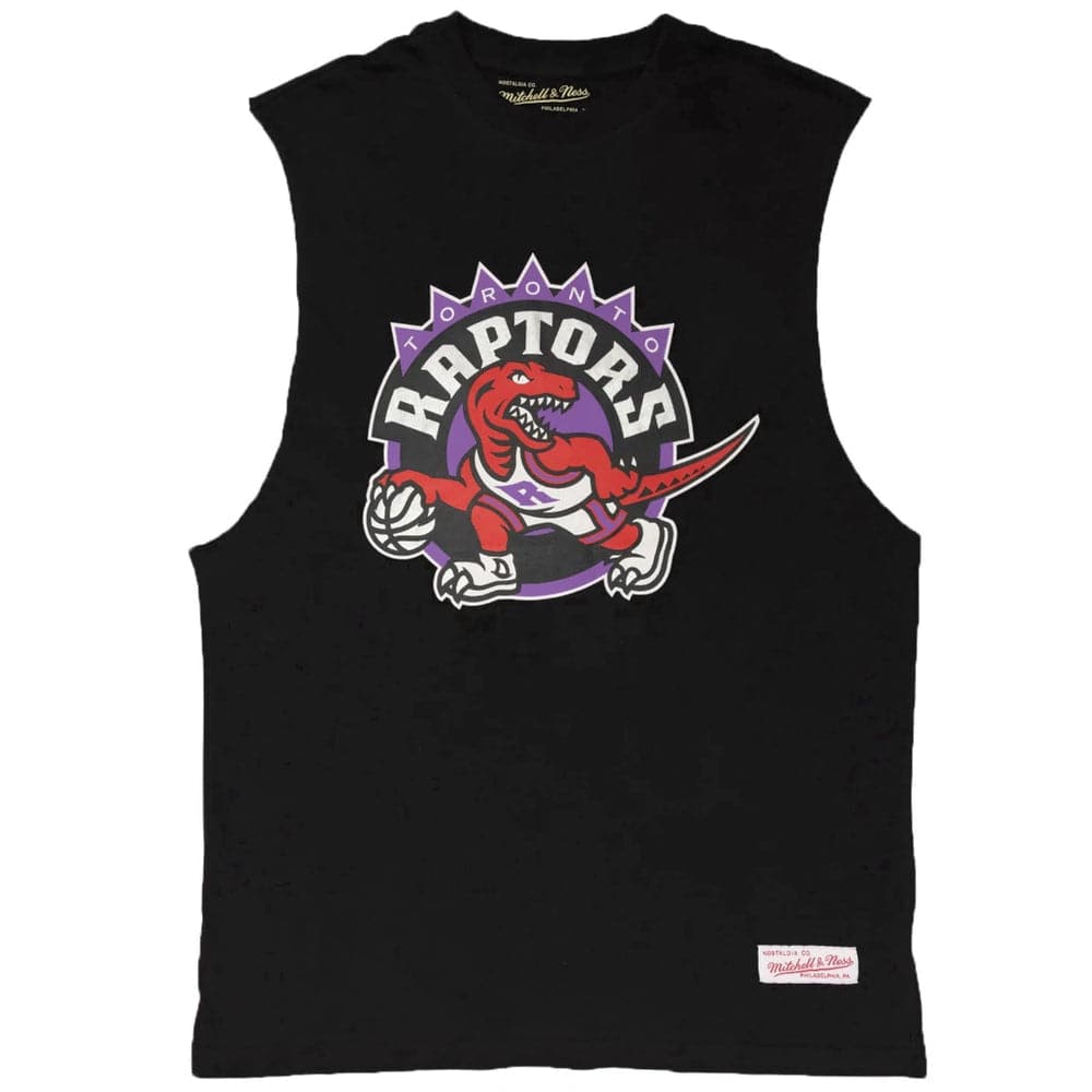 Mitchell And Ness T-Shirts Toronto Raptors Mitchell & Ness NBA HWC Retro Logo Sleeveless Muscle T-Shirt - Black