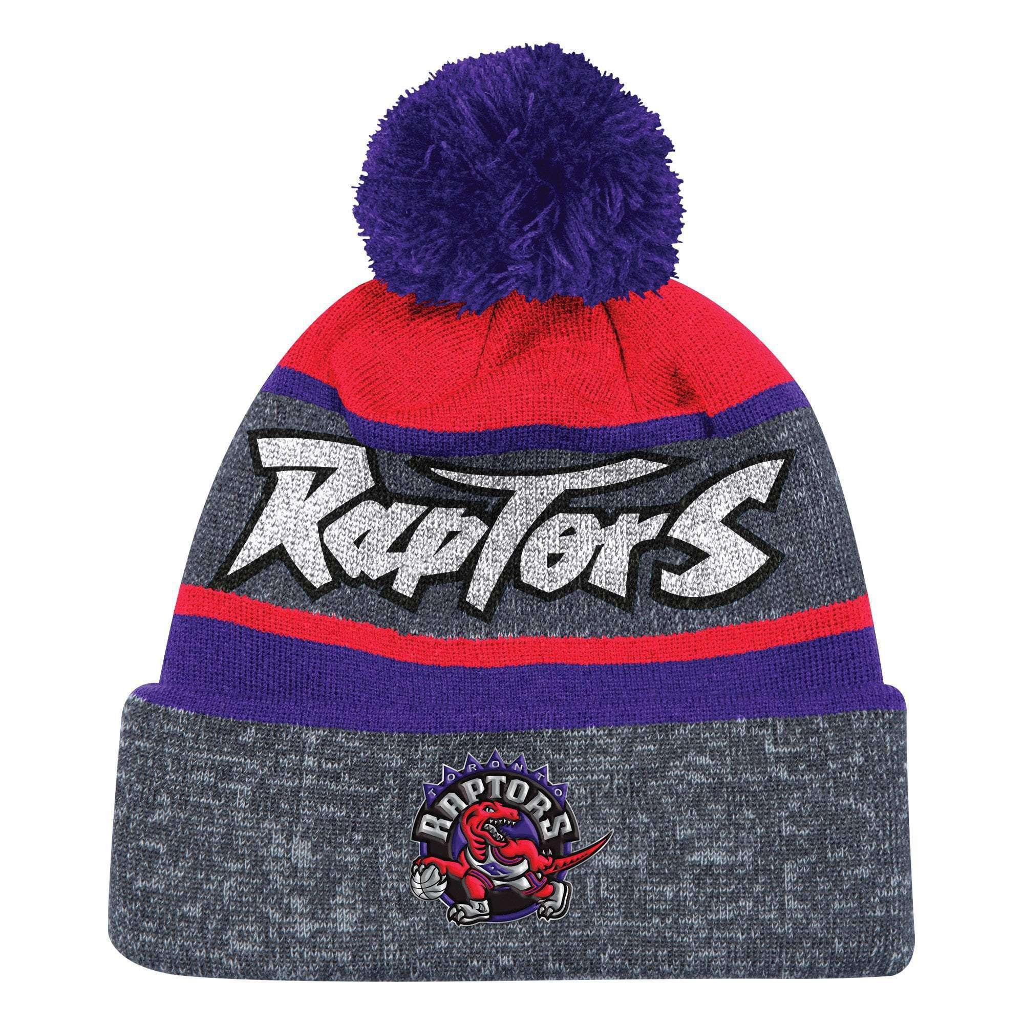 Mitchell And Ness Beanies Toronto Raptors Mitchell & Ness NBA HWC TPU Stripe Knit Beanie