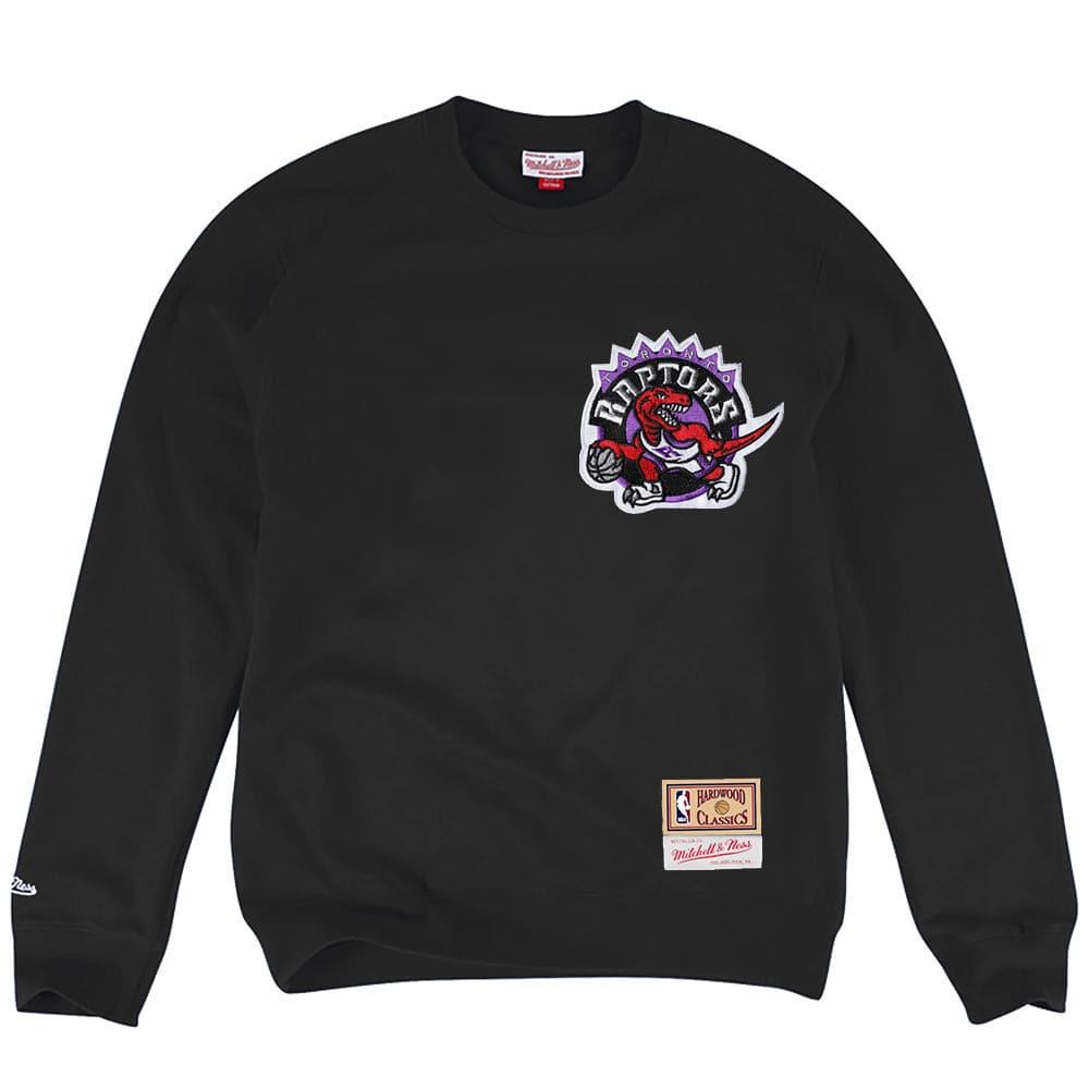Mitchell And Ness Jumpers Toronto Raptors Mitchell & Ness NBA Playoff Win Crew Jumper - Black