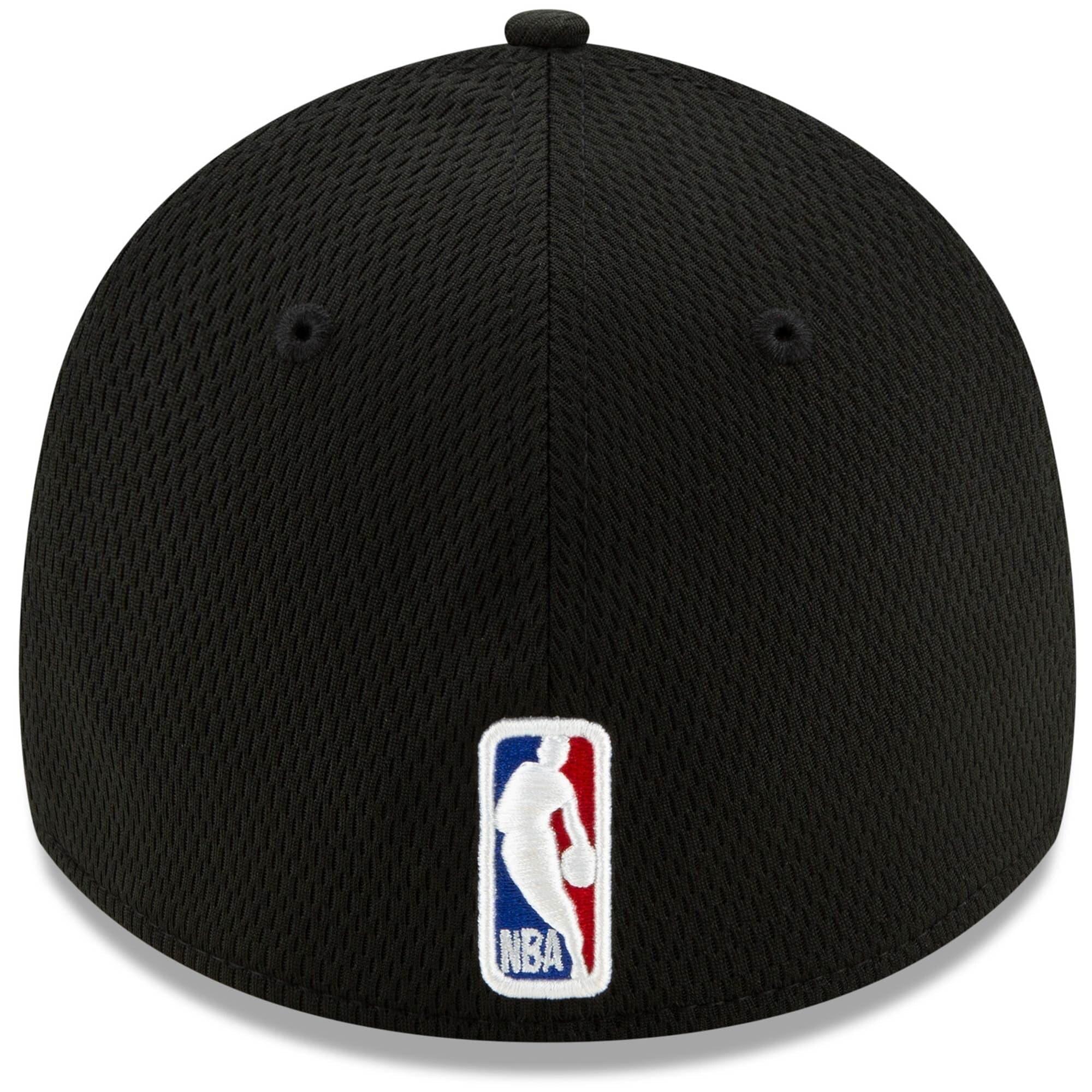 New Era Caps Toronto Raptors New Era NBA 2020 Back Half 39THIRTY Flex Fit Curve Hat - Black