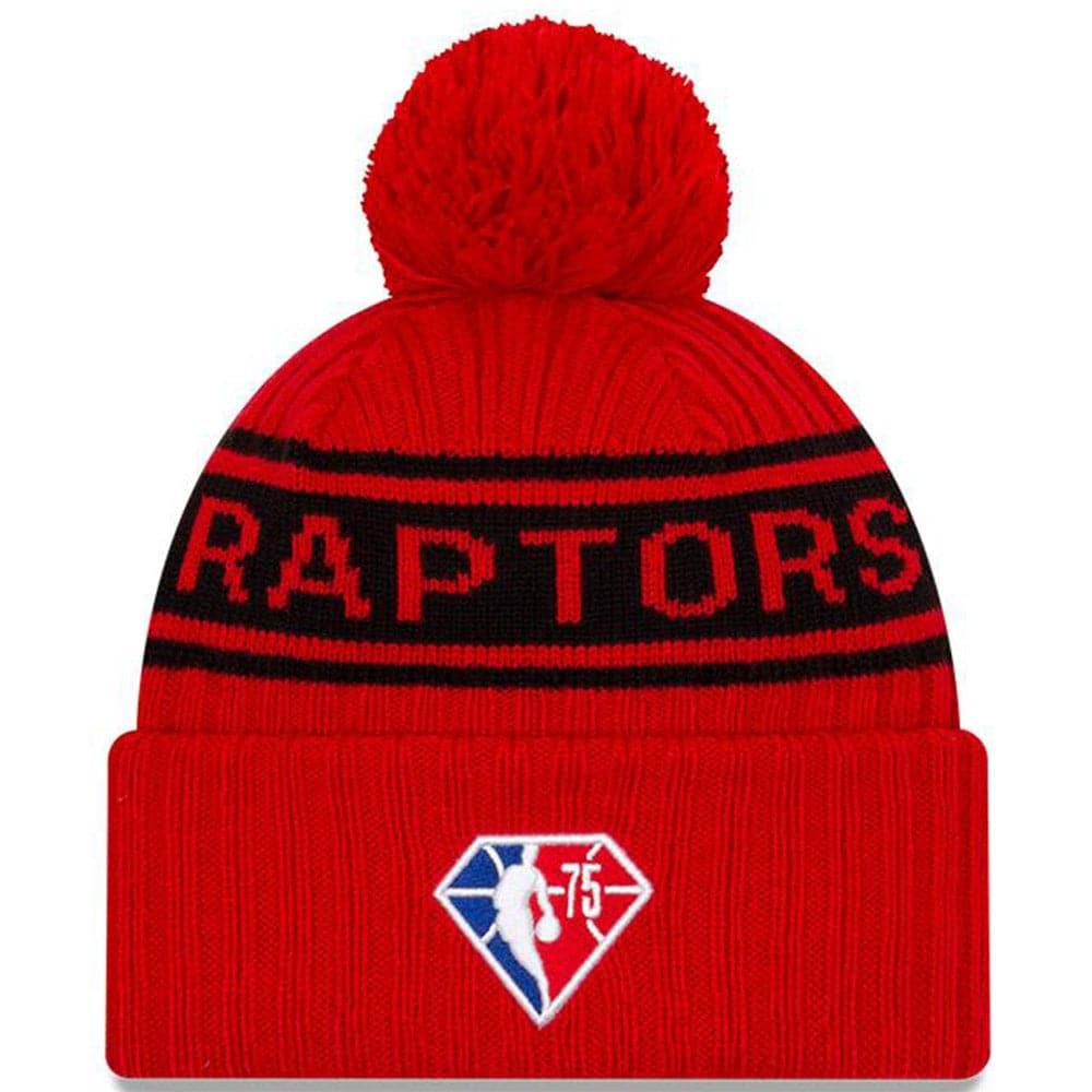 New Era Beanies Toronto Raptors New Era NBA 2021 Draft Pom Knit Beanie - Red