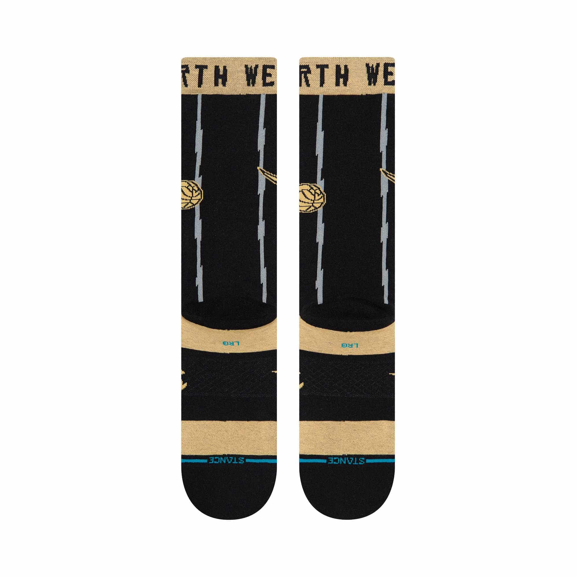 Stance Socks Large (9-12 US) Toronto Raptors Stance NBA 21-22 City Edition Crew Socks - Black