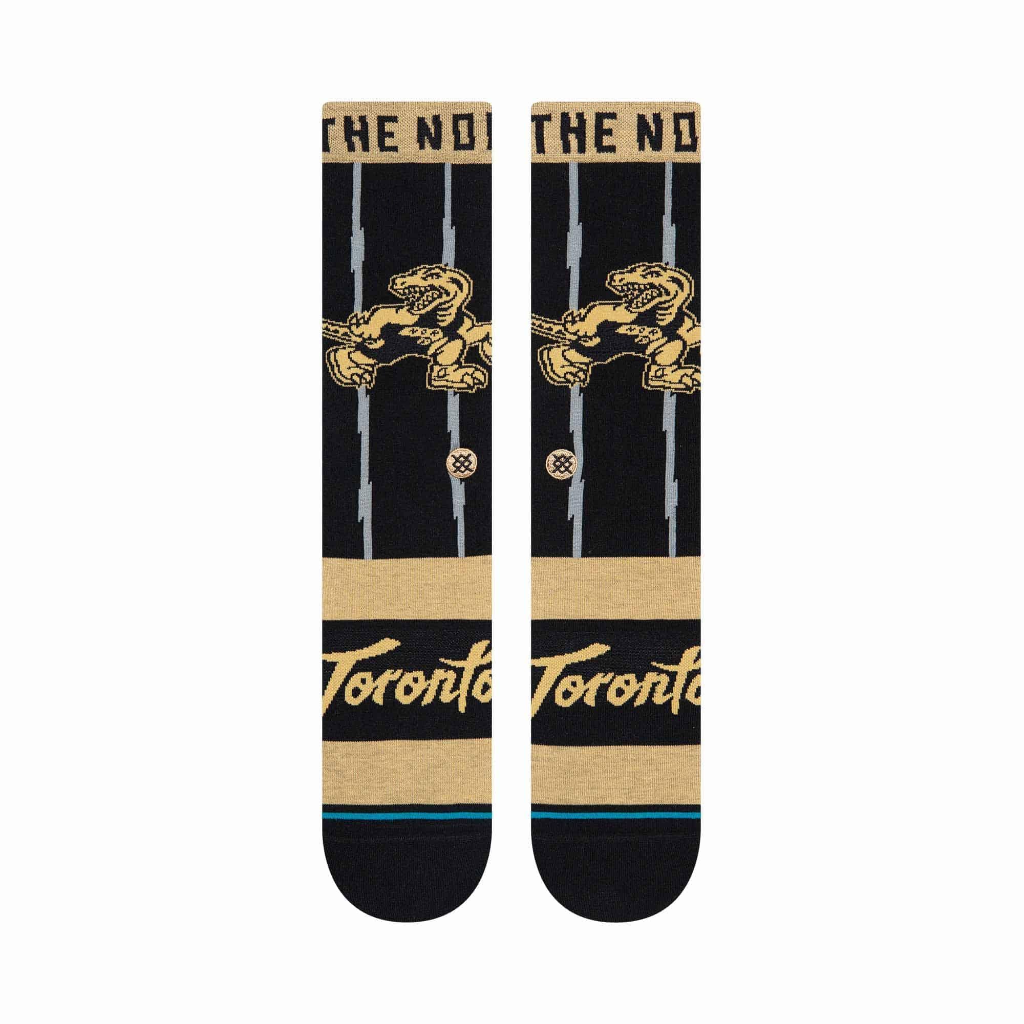 Stance Socks Large (9-12 US) Toronto Raptors Stance NBA 21-22 City Edition Crew Socks - Black