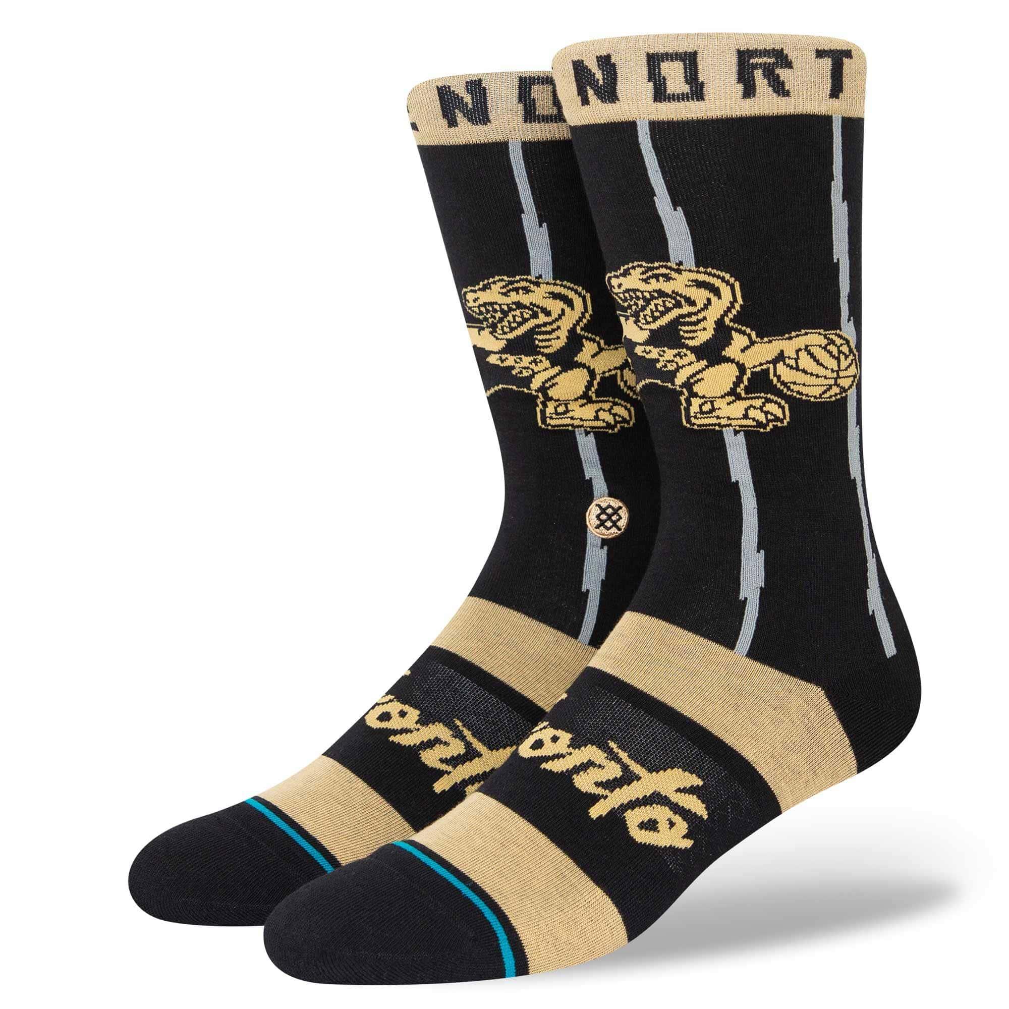Stance Socks Large (9-12 US) Toronto Raptors Stance NBA 21-22 City Edition Crew Socks - Black