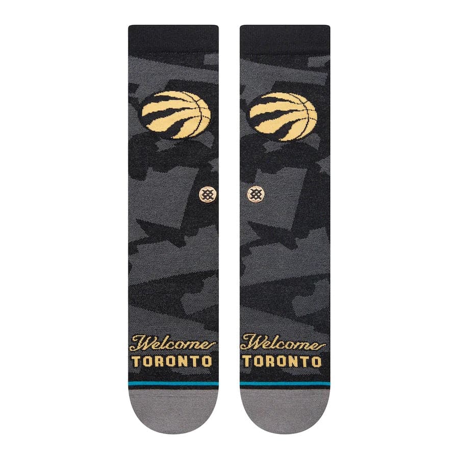 Stance Socks Large (9-12 US) Toronto Raptors Stance NBA 22-23 City Edition Crew Socks - Black