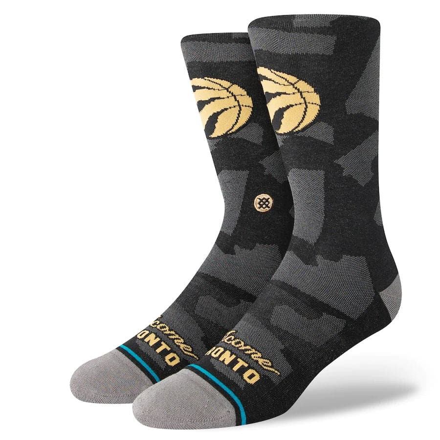 Stance Socks Large (9-12 US) Toronto Raptors Stance NBA 22-23 City Edition Crew Socks - Black