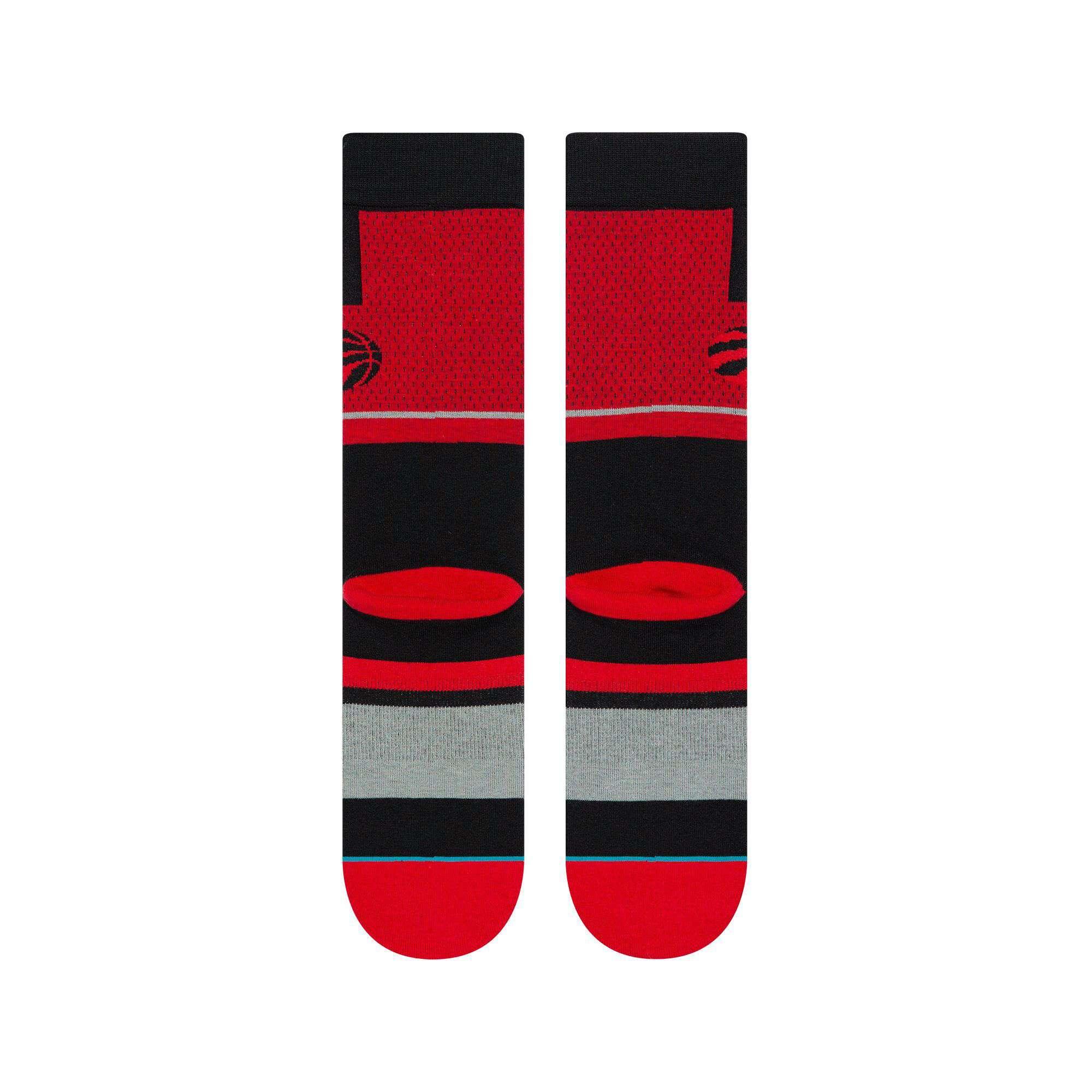 Stance Socks Toronto Raptors Stance NBA Shortcut Crew Socks - Red/Black