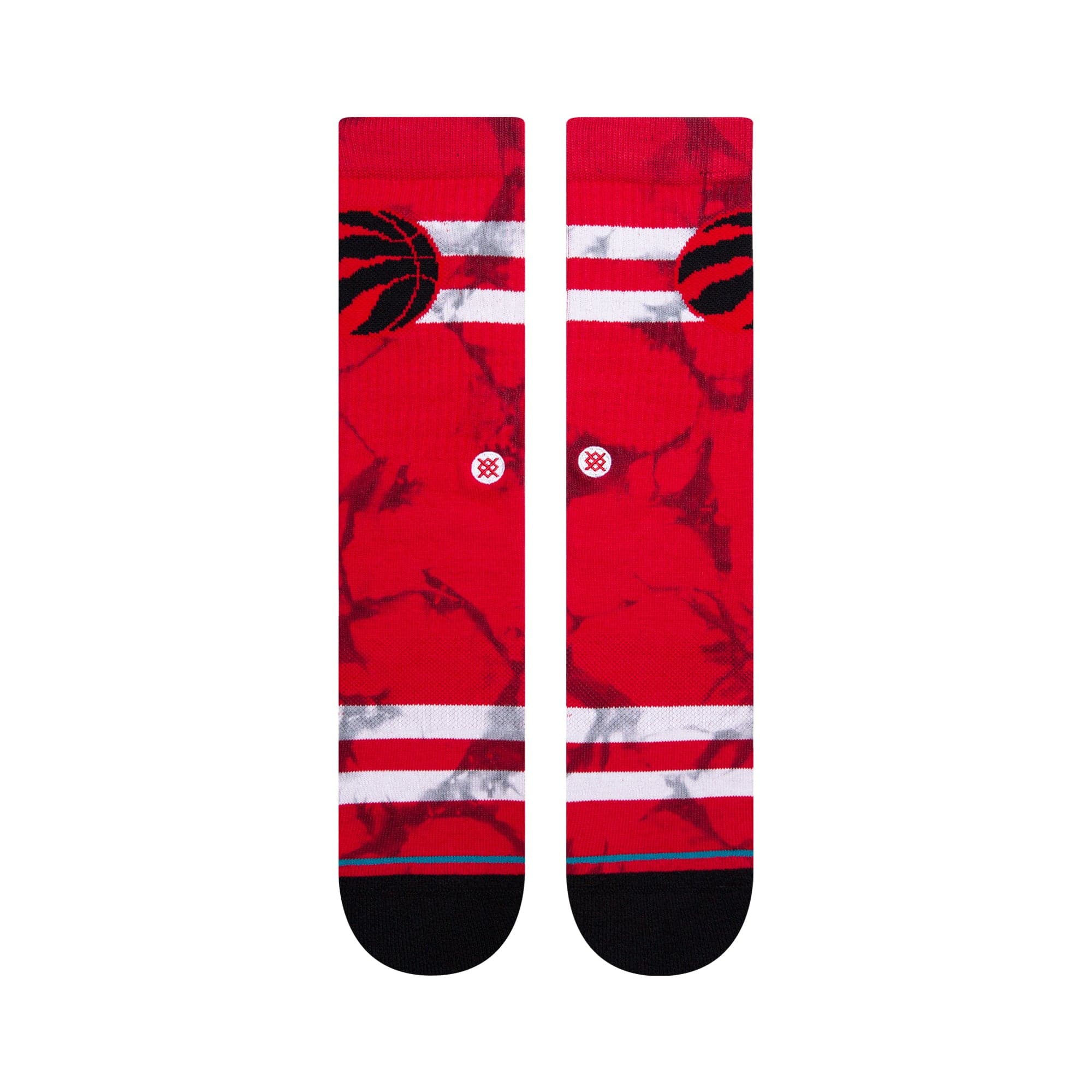 Stance Socks Large (9-12 US) Toronto Raptors Stance NBA Team Dyed Crew Socks - Red