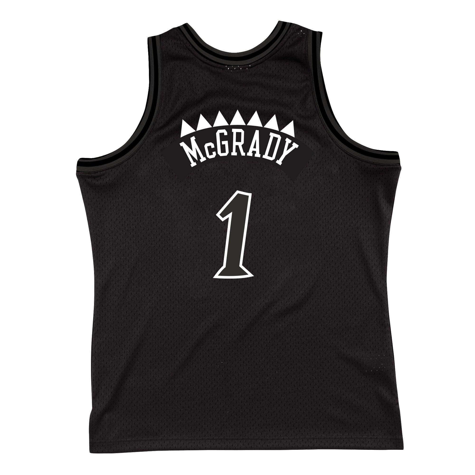 Mitchell And Ness Jerseys Tracy McGrady Toronto Raptors Mitchell & Ness NBA White Logo Swingman Jersey - Black