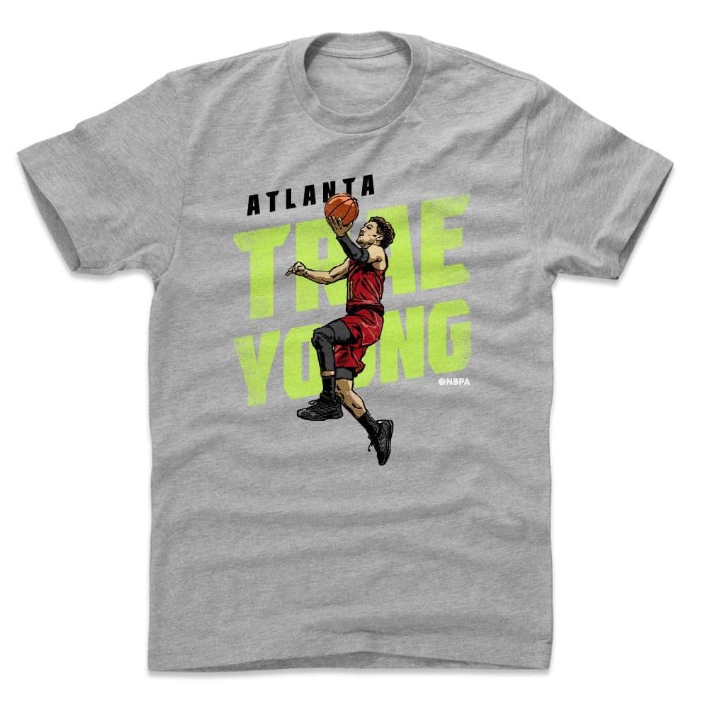 500 Level T-Shirts Trae Young Atlanta Hawks 500 Level NBA Lay Up T-Shirt - Grey Marle