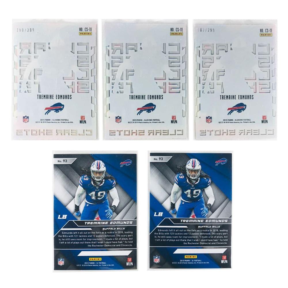 Panini Cards Tremaine Edmunds Buffalo Bills Panini NFL 5 Parallel/Insert Card Set