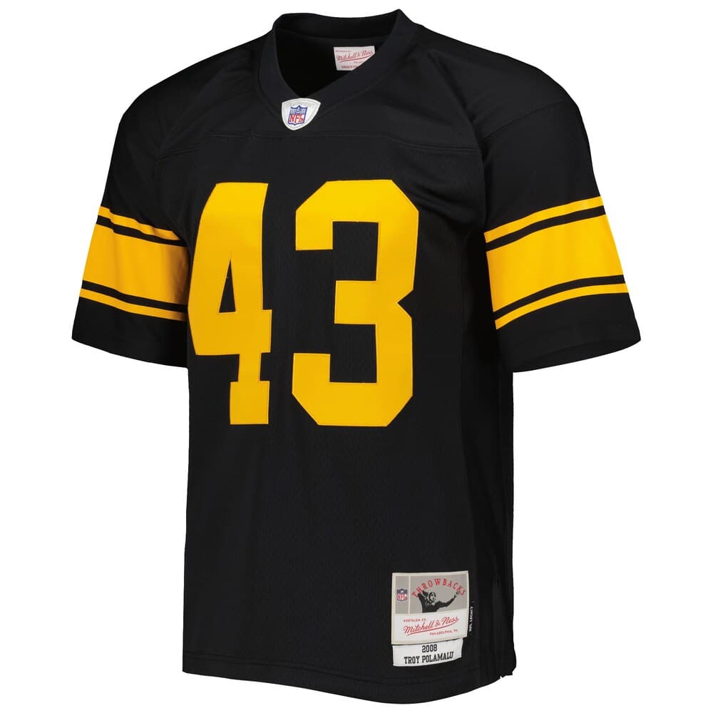 Mitchell And Ness Jerseys Troy Polamalu Pittsburgh Steelers 08-09 Mitchell & Ness NFL Legacy Jersey - Black