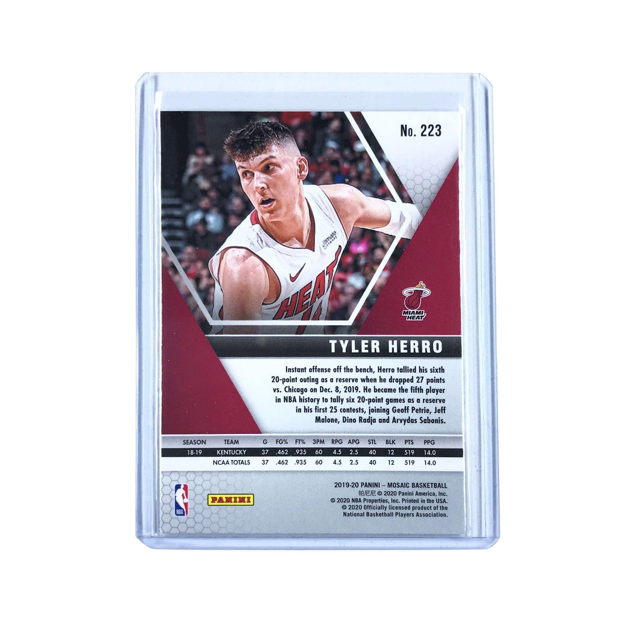 Panini Cards Tyler Herro Miami Heat 2019-20 Panini Mosaic NBA Base Rookie 223 Card