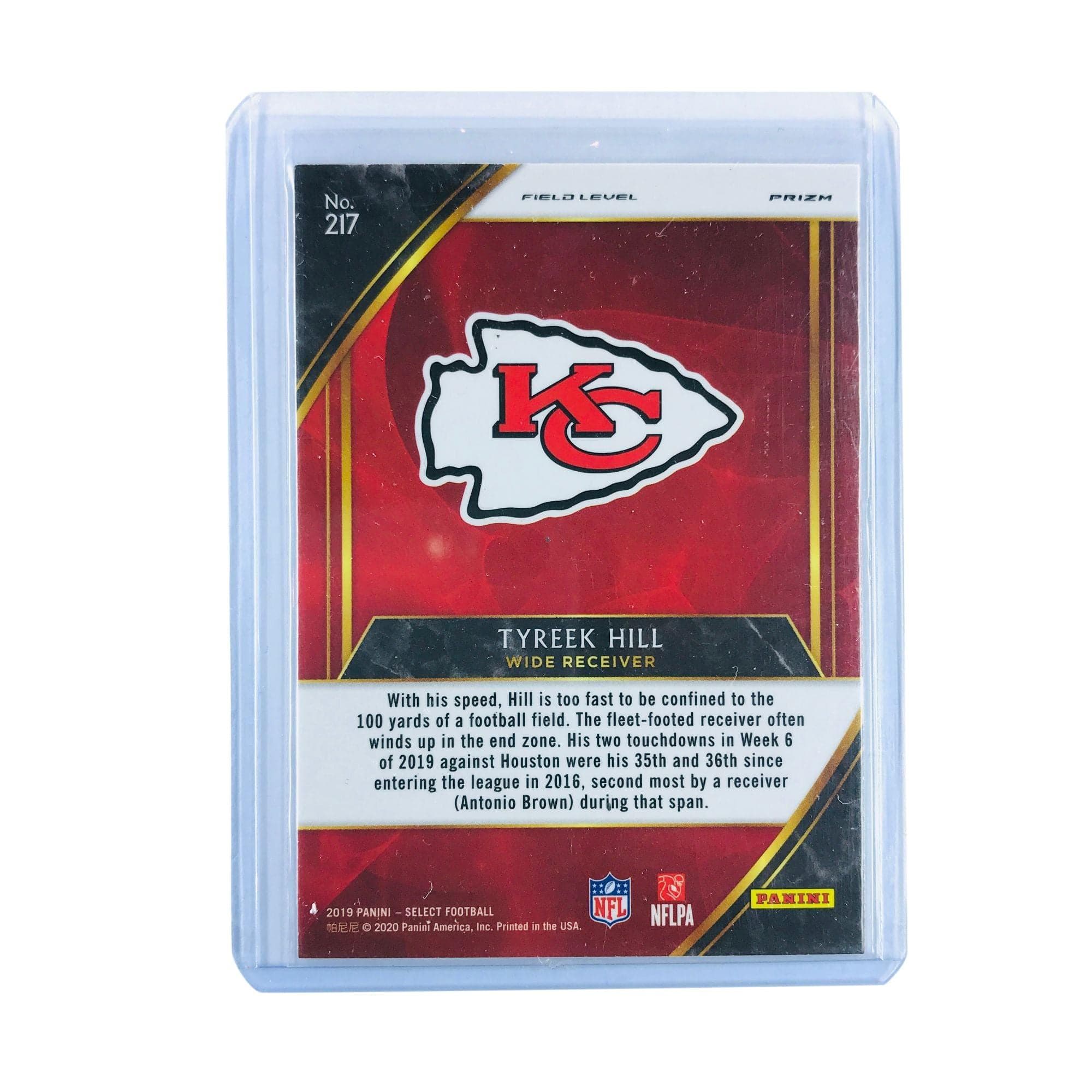 Panini Cards Tyreek Hill Kansas City Chiefs 2019 Panini Select NFL Silver Field Level 217 Card