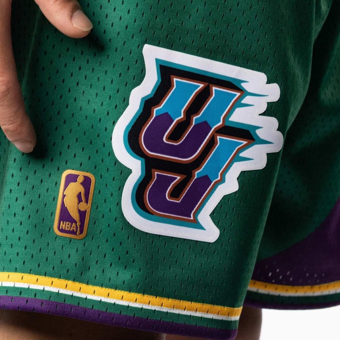 Mitchell And Ness Shorts Utah Jazz Mitchell & Ness NBA Reload 2.0 96-97 Swingman Shorts - Green