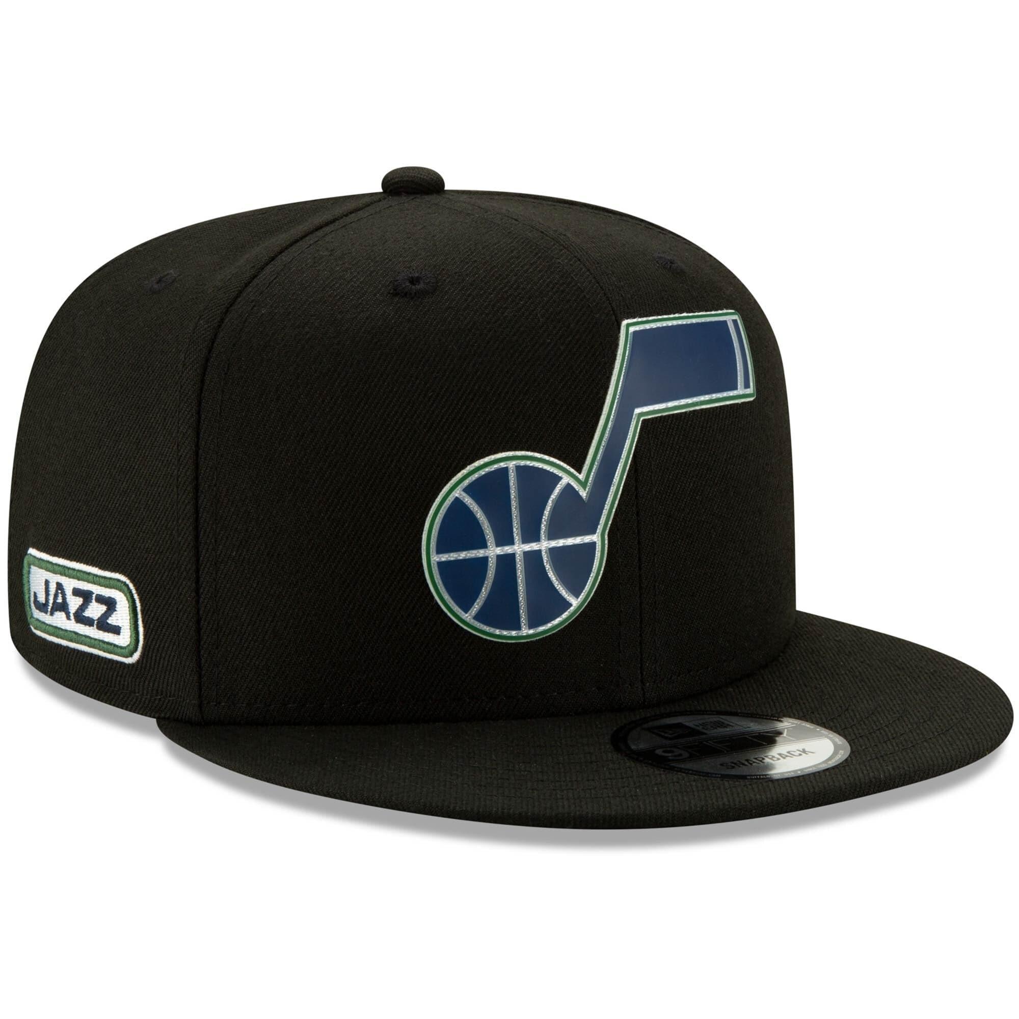 New Era Caps Utah Jazz New Era NBA 2020 Back Half 9FIFTY Snapback Hat - Black