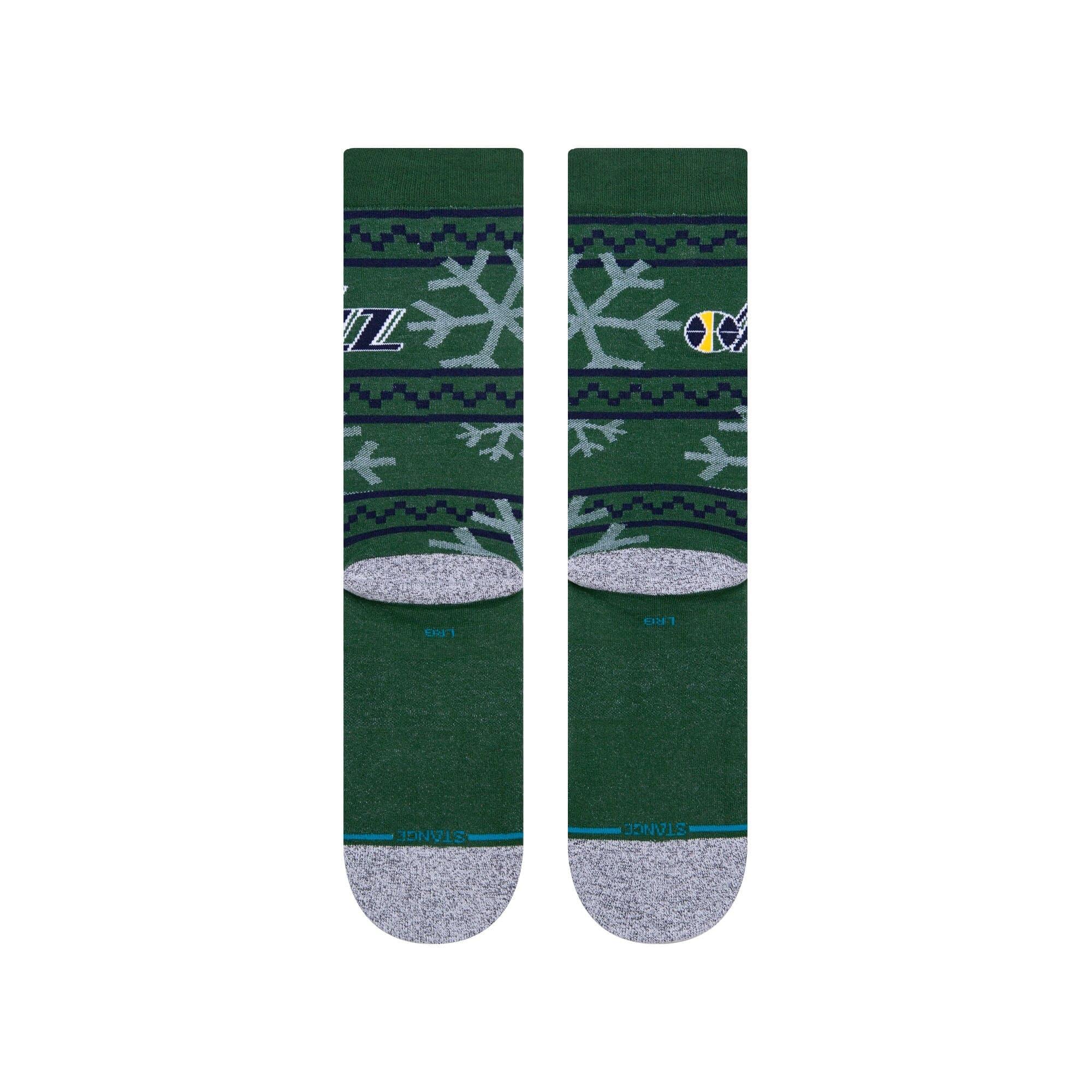 Stance Socks Large (9-12 US) Utah Jazz Stance NBA Team Frosted Crew Socks - Green