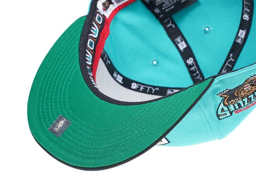 New Era Caps Vancouver Grizzlies New Era NBA Hardwood Classics Wordmark 9FIFTY Snapback Hat - Teal