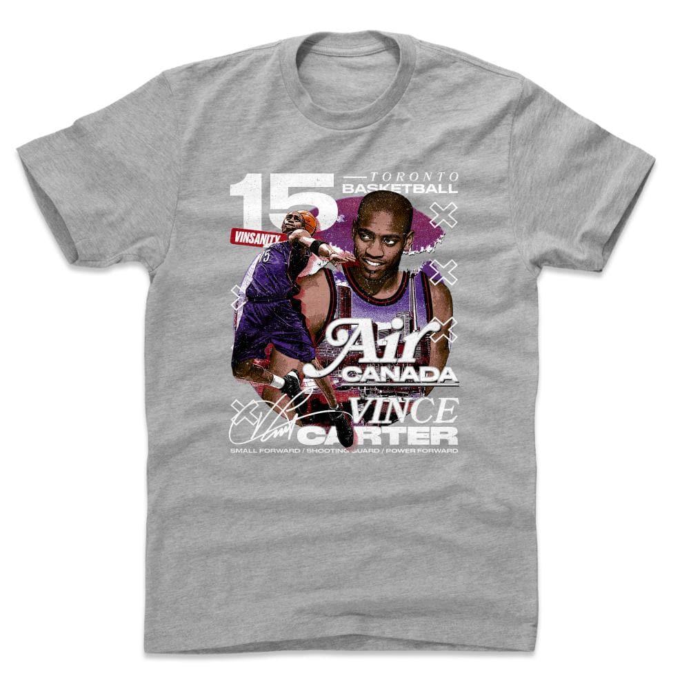 500 Level T-Shirts Vince Carter Toronto Raptors 500 Level NBA Graphic T-Shirt - Grey