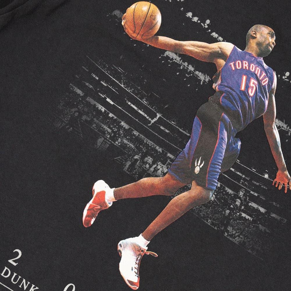 Mitchell And Ness T-Shirts Vince Carter Toronto Raptors Mitchell & Ness NBA Dunk Contest Vintage T-Shirt - Faded Black