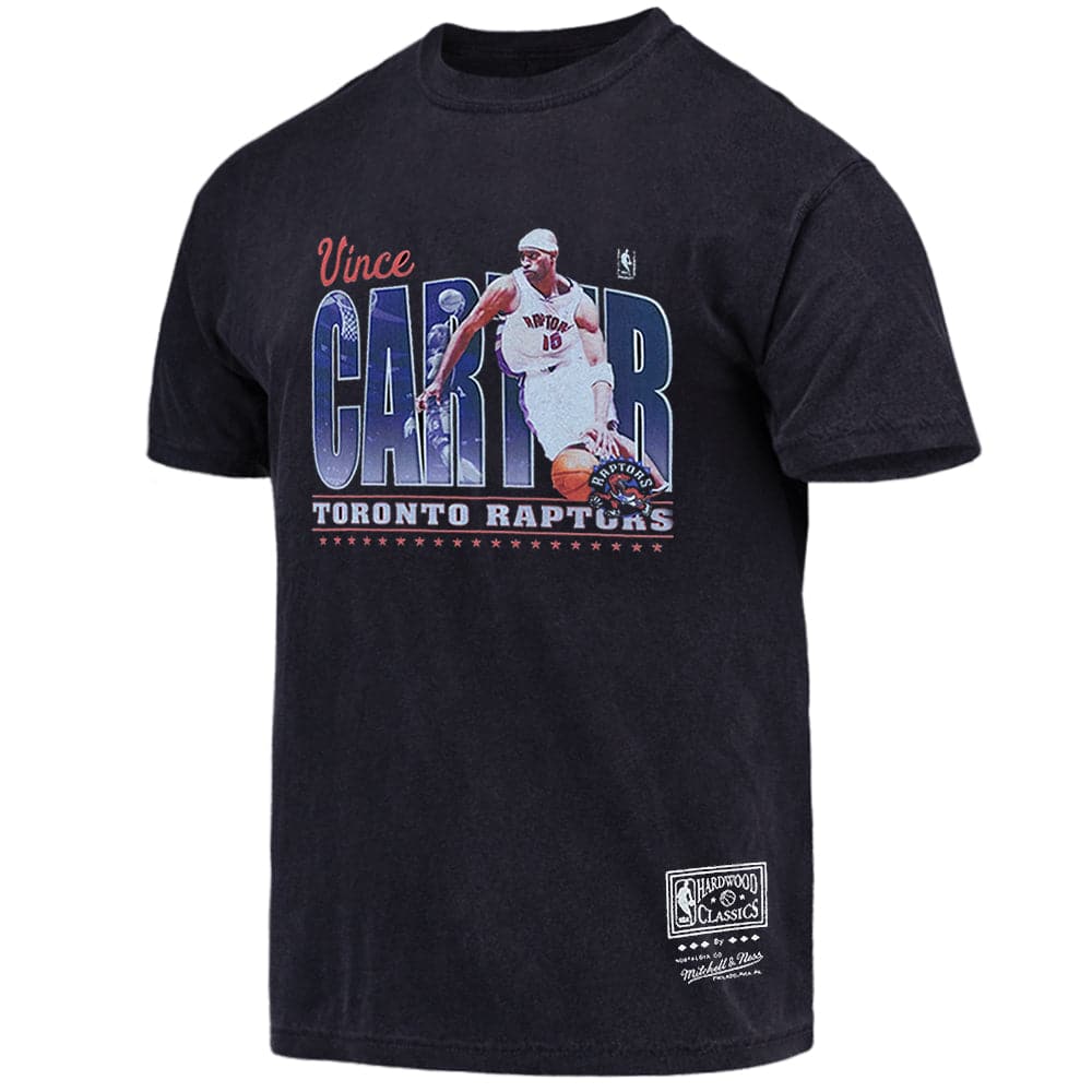 Mitchell And Ness T-Shirts Vince Carter Toronto Raptors Mitchell & Ness NBA Photo Real Vintage T-Shirt - Faded Black