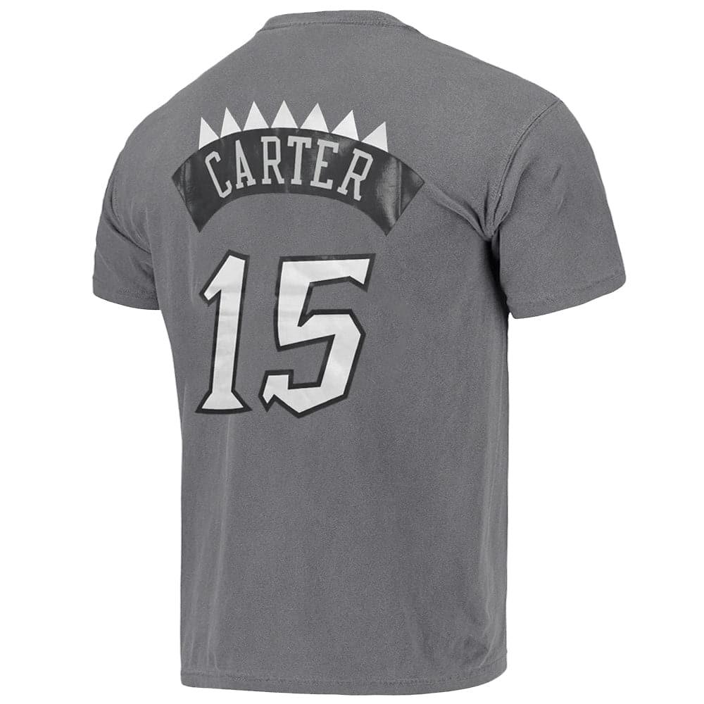 Mitchell And Ness T-Shirts Vince Carter Toronto Raptors Mitchell & Ness NBA Player Vintage T-Shirt - Gunmetal