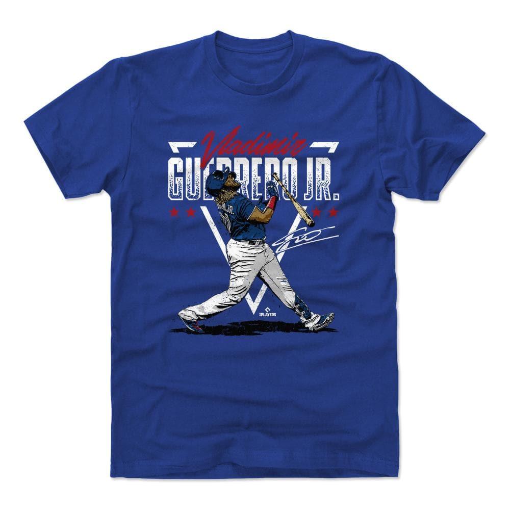 500 Level T-Shirts Vladimir Guerrero Jr Toronto Blue Jays 500 Level MLB Triangle T-Shirt - Blue