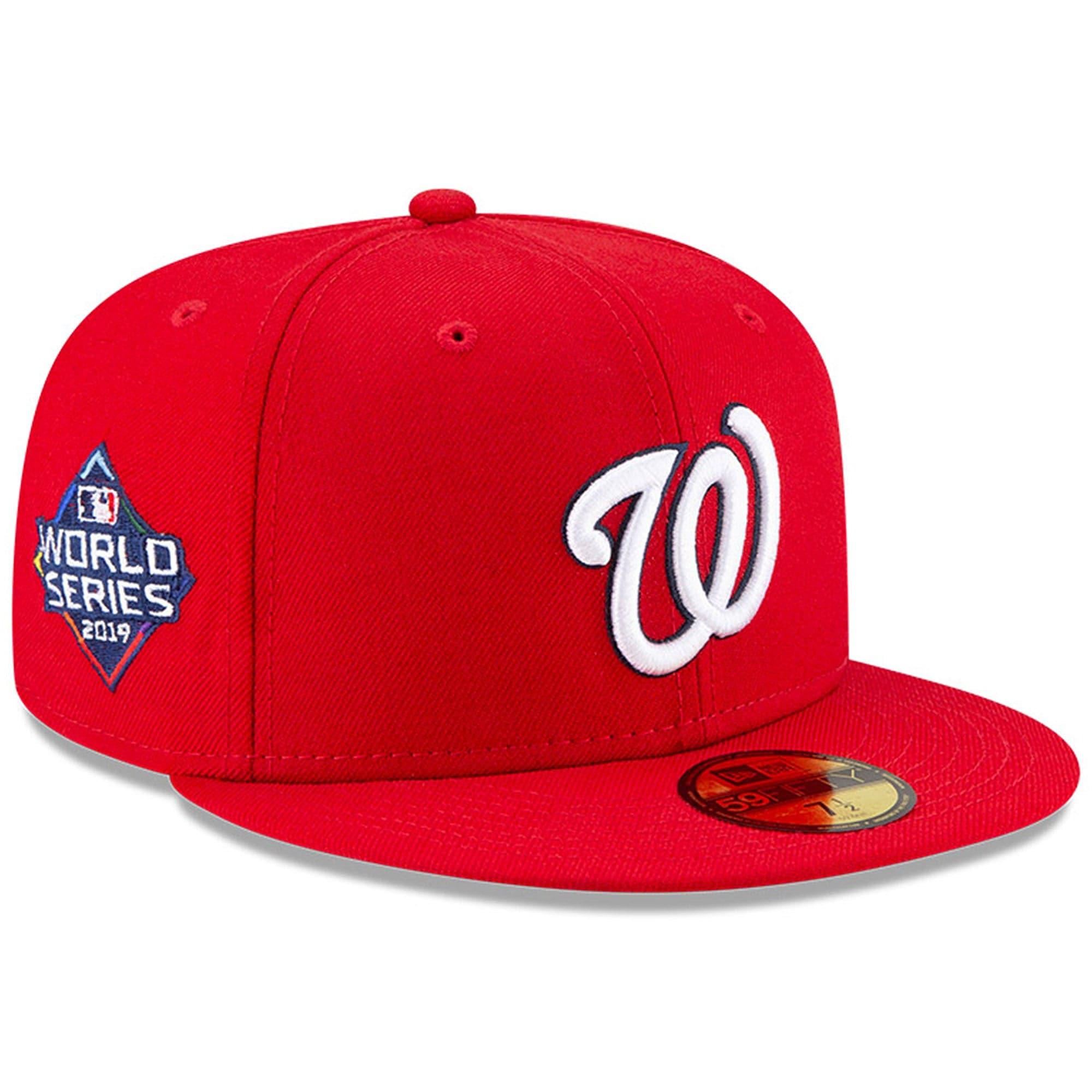 New Era Caps Washington Nationals New Era MLB Champions Patch 59FIFTY Fitted Hat - Red