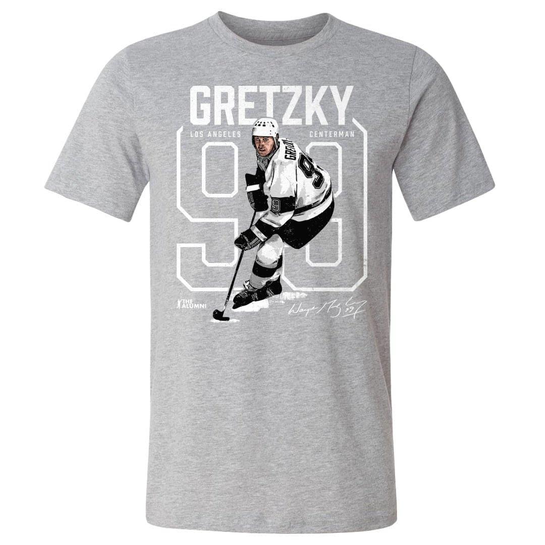 500 Level T-Shirts Wayne Gretzky Los Angeles Kings 500 Level NHL Outline T-Shirt - Heather Grey