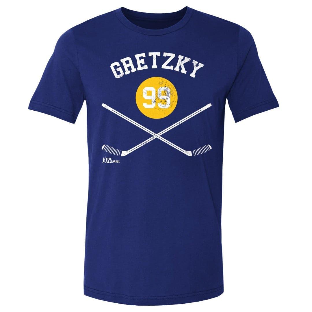 500 Level T-Shirts Wayne Gretzky St. Louis Blues 500 Level NHL Sticks T-Shirt - Blue