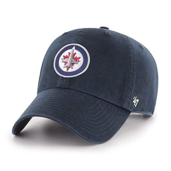 47 Brand Caps Winnipeg Jets '47 NHL Team Clean Up Adjustable Strapback Hat - Navy