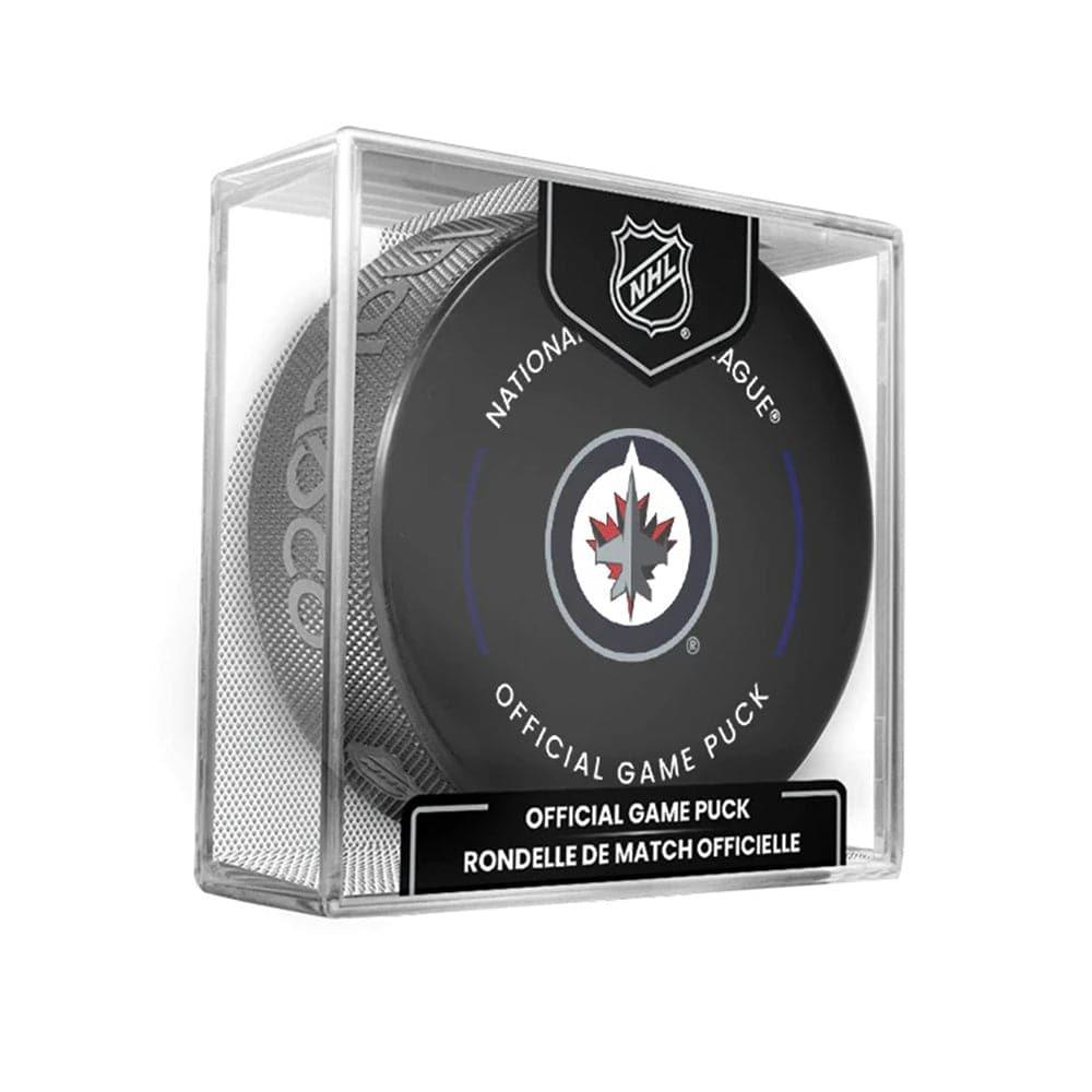 Inglasco Pucks Winnipeg Jets Inglasco NHL Official Team Hockey Puck In Cube