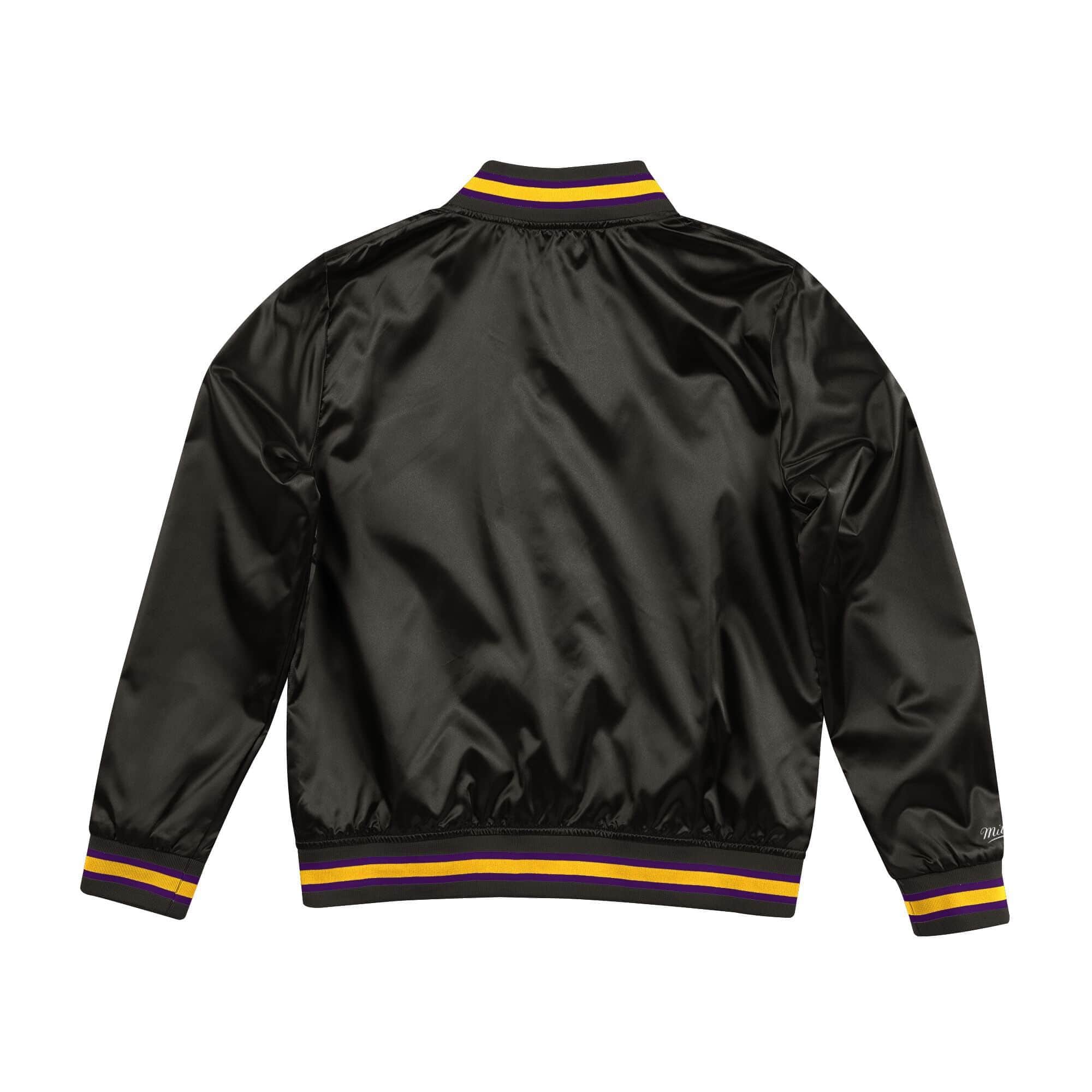 Mitchell And Ness Jackets Women's Los Angeles Lakers Mitchell & Ness NBA Lightweight Satin Jacket - Black