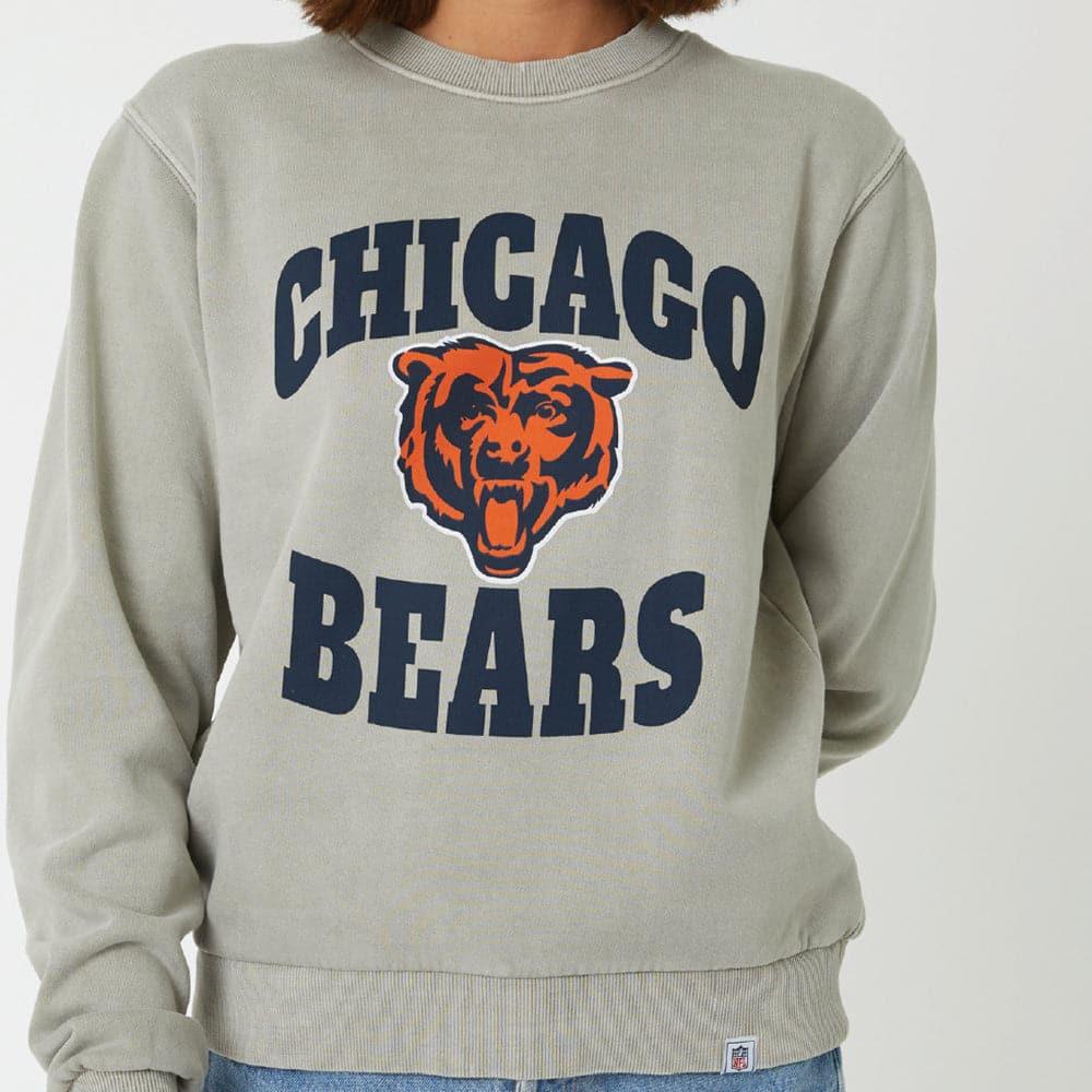 Majestic Athletic Jumpers Womens Chicago Bears Majestic NFL Vintage Team Crew Jumper - Silver Grey