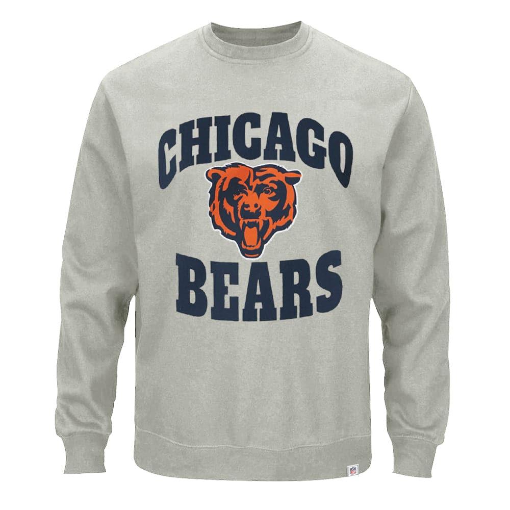 Majestic Athletic Jumpers Womens Chicago Bears Majestic NFL Vintage Team Crew Jumper - Silver Grey